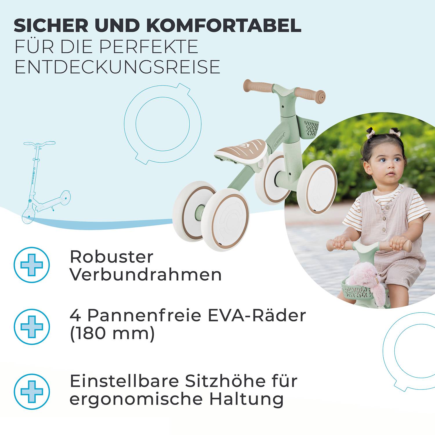 GLOBBER LEARNING BIKE ECO salbei grün