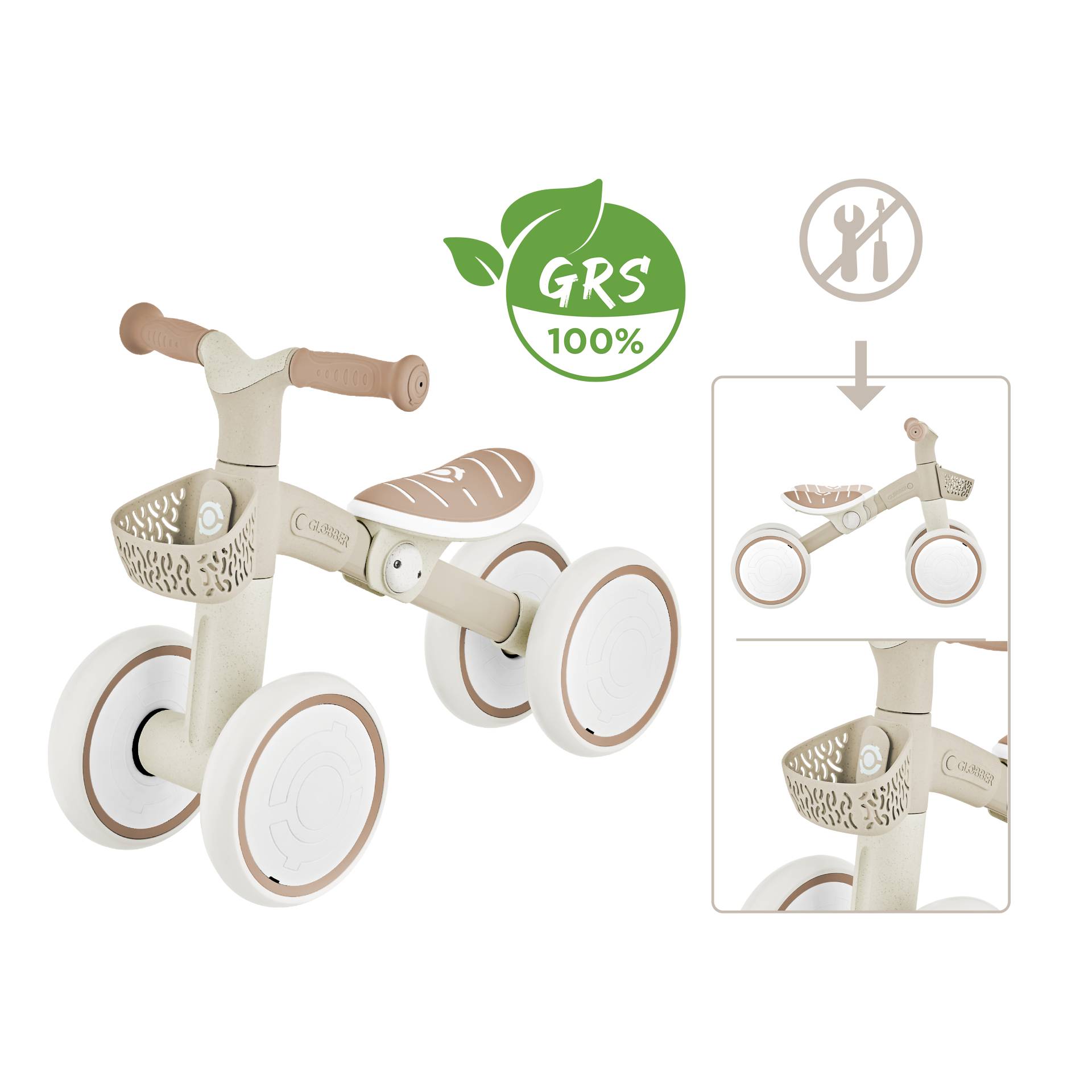 GLOBBER LEARNING BIKE ECO taupe