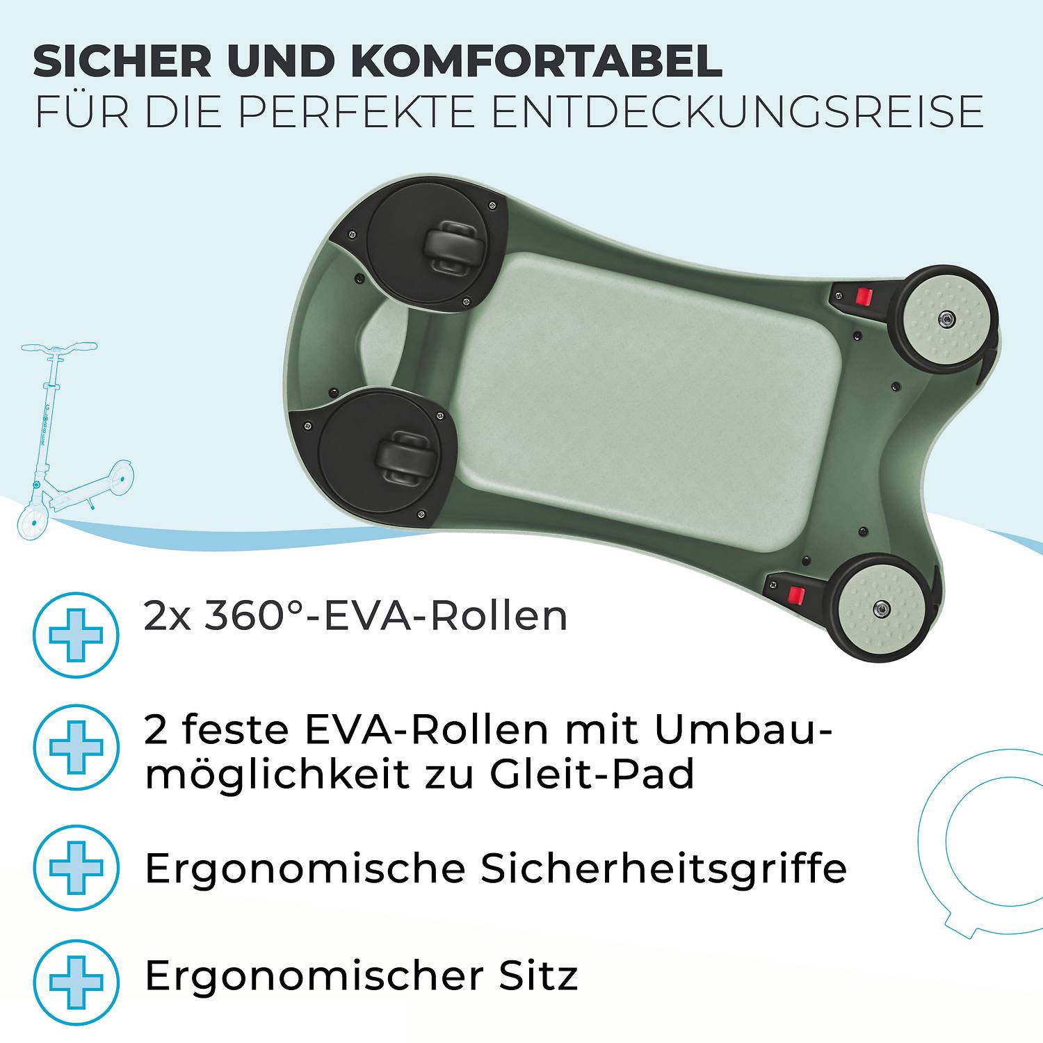 GLOBBER WALK N' ROLL 2in1 ECO pistazie