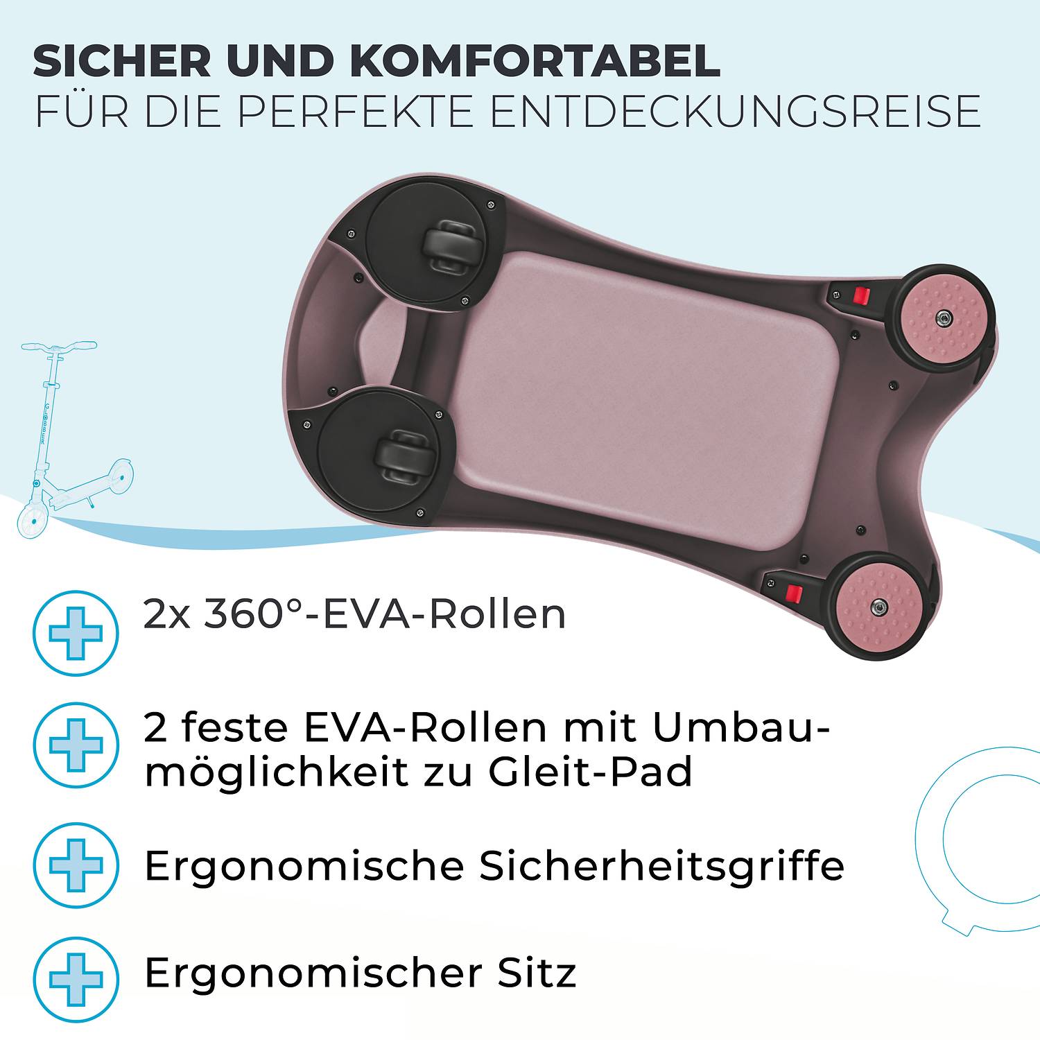 GLOBBER WALK N' ROLL 2in1 ECO beere