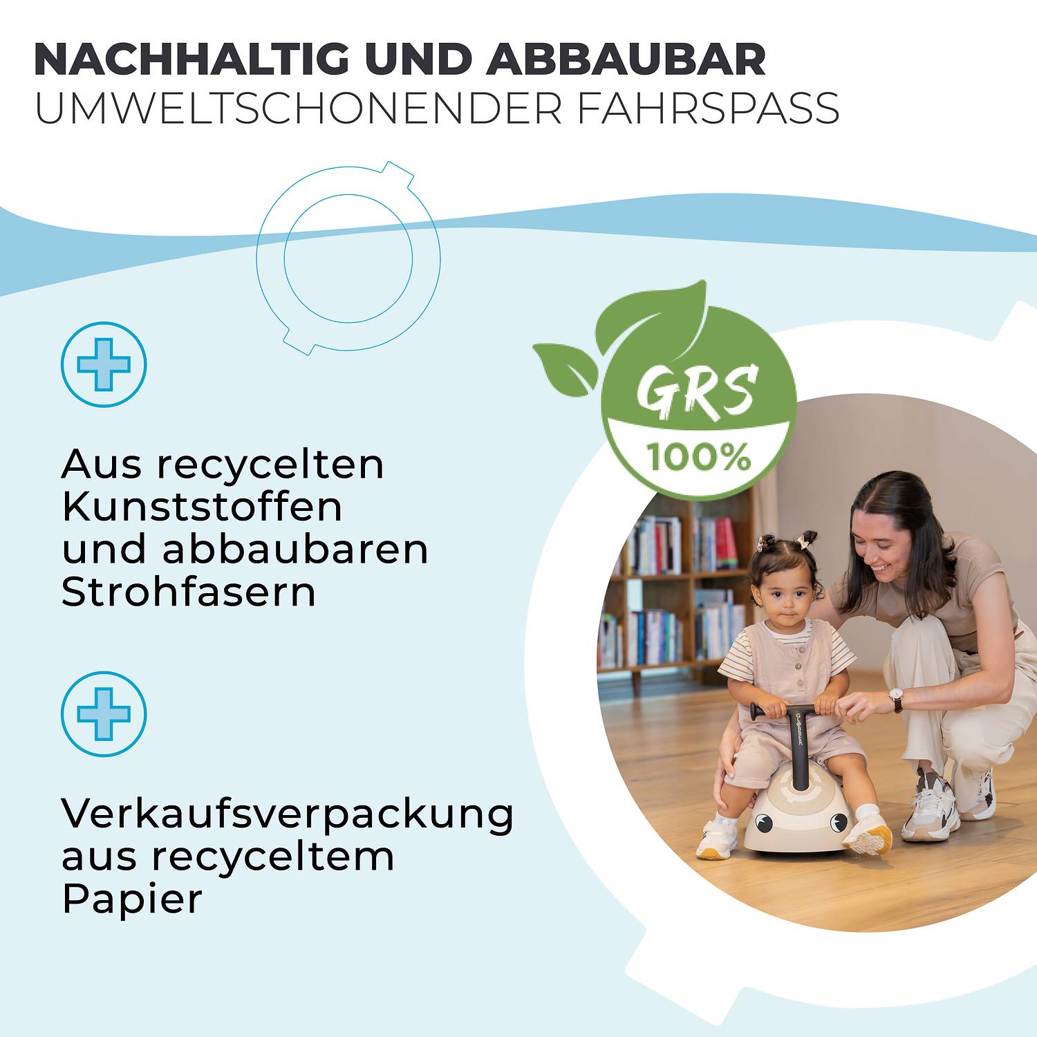 GLOBBER WALK N' ROLL 2in1 ECO kokos weiß