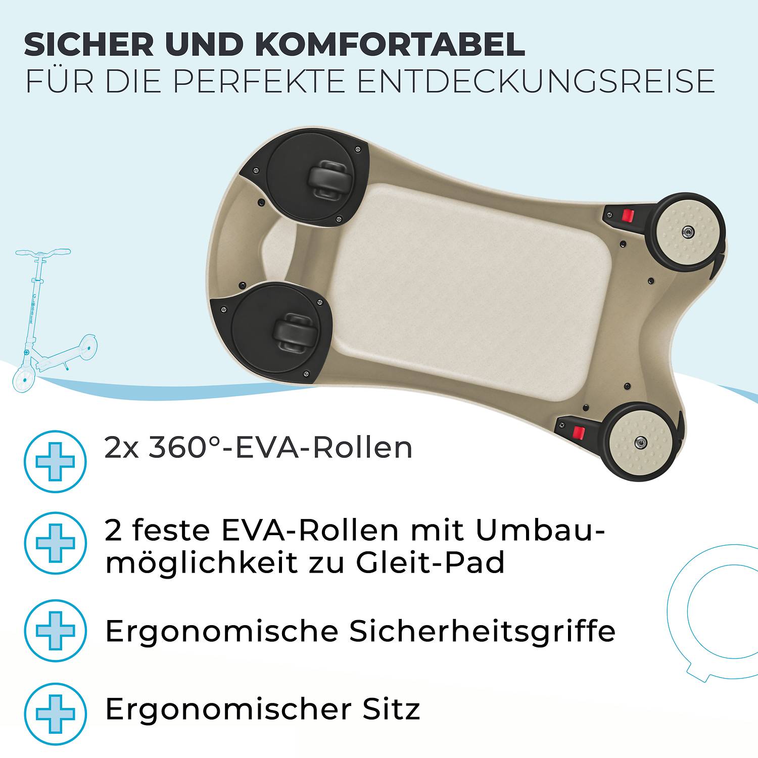 GLOBBER WALK N' ROLL 2in1 ECO kokos weiß
