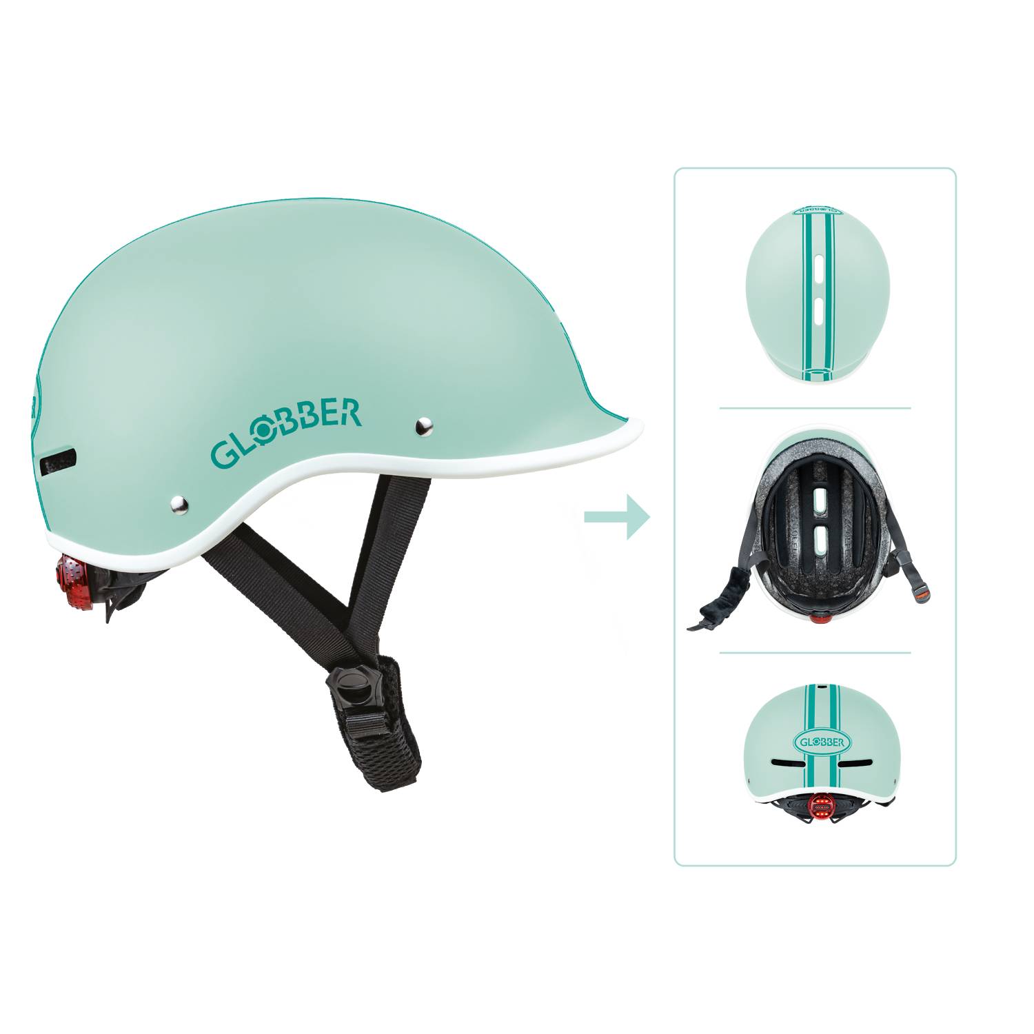 GLOBBER HELM MASTER LIGHTS Gr. XS/S 47-51 mint