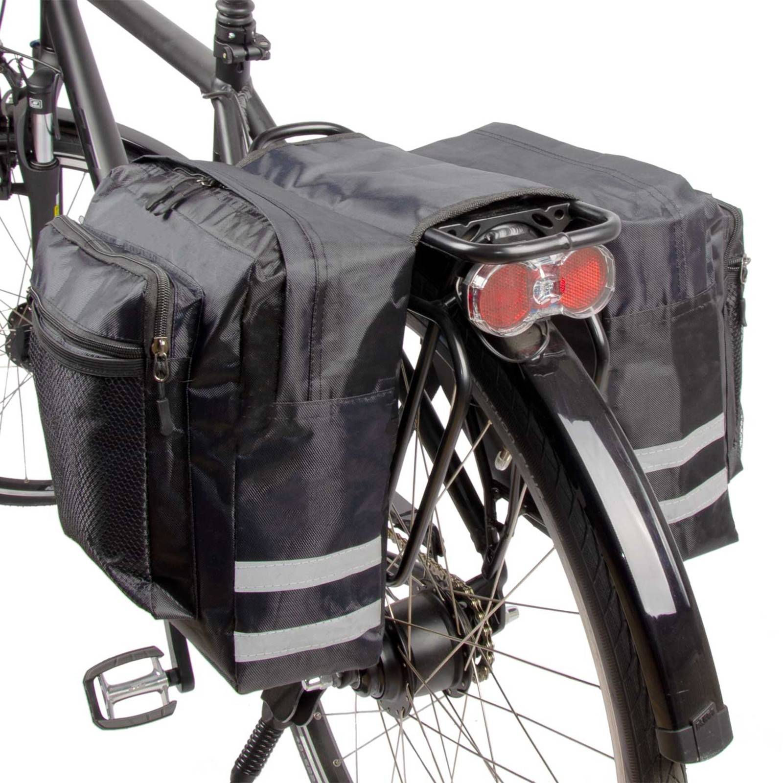 Fahrradtasche Gepäckträger 32x26x10cm je Gepäckträgertasche - Fahrrad Doppel 46L