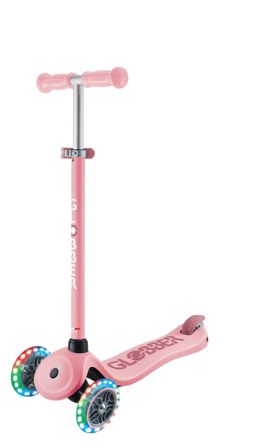 GLOBBER GO-UP SPORTY LIGHTS pastellrosa, mit Leuchtrollen