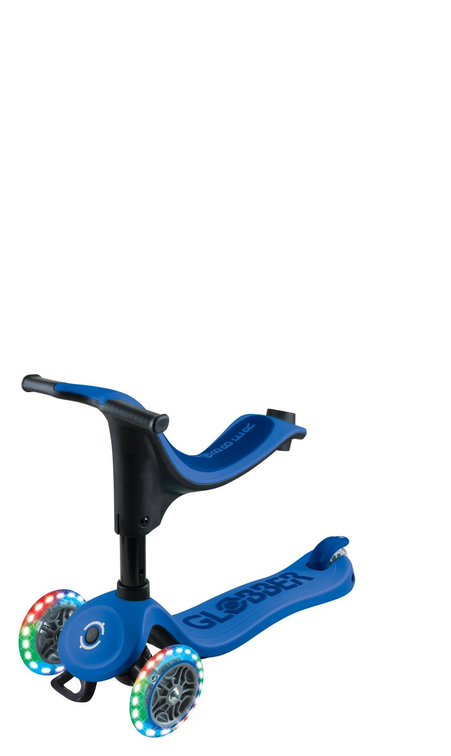 GLOBBER GO-UP SPORTY LIGHTS 360 dunkelblau, mit Leuchtrollen