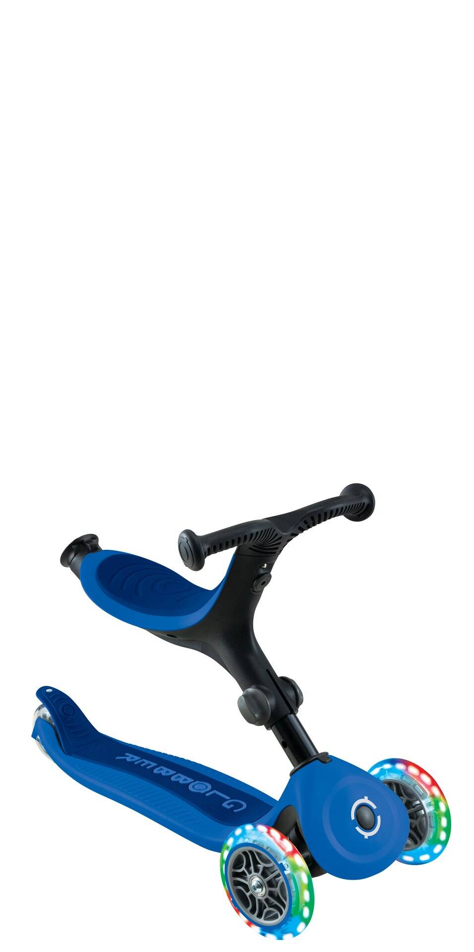 GLOBBER GO-UP ACTIVE LIGHTS blau-dunkelblau, mit Leuchtrollen