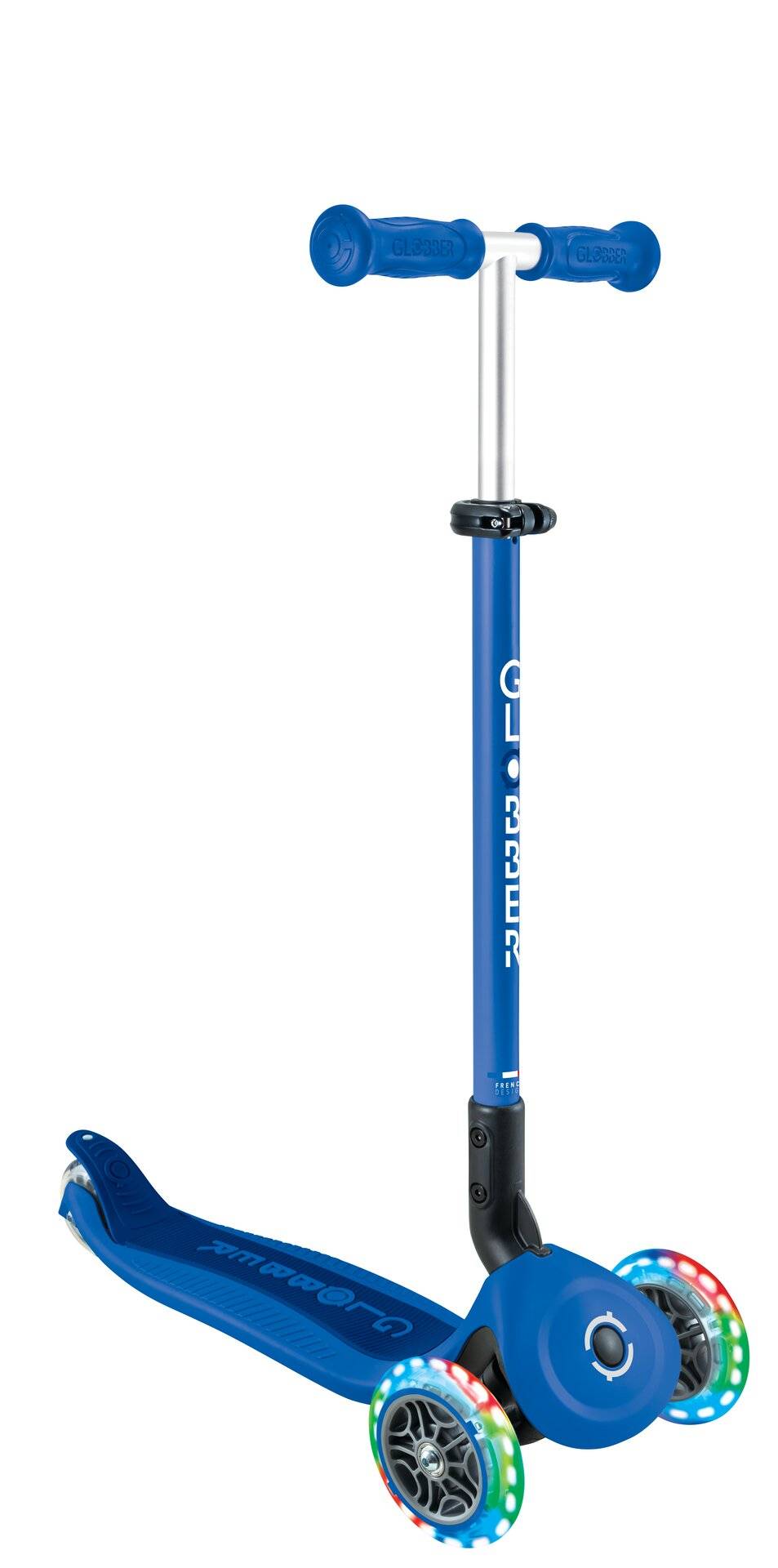 GLOBBER GO-UP ACTIVE LIGHTS blau-dunkelblau, mit Leuchtrollen