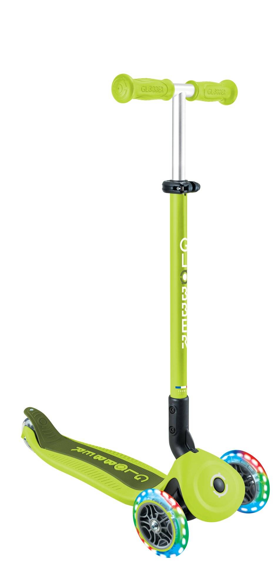 GLOBBER GO-UP ACTIVE LIGHTS lime grün-grün, mit Leuchtrollen