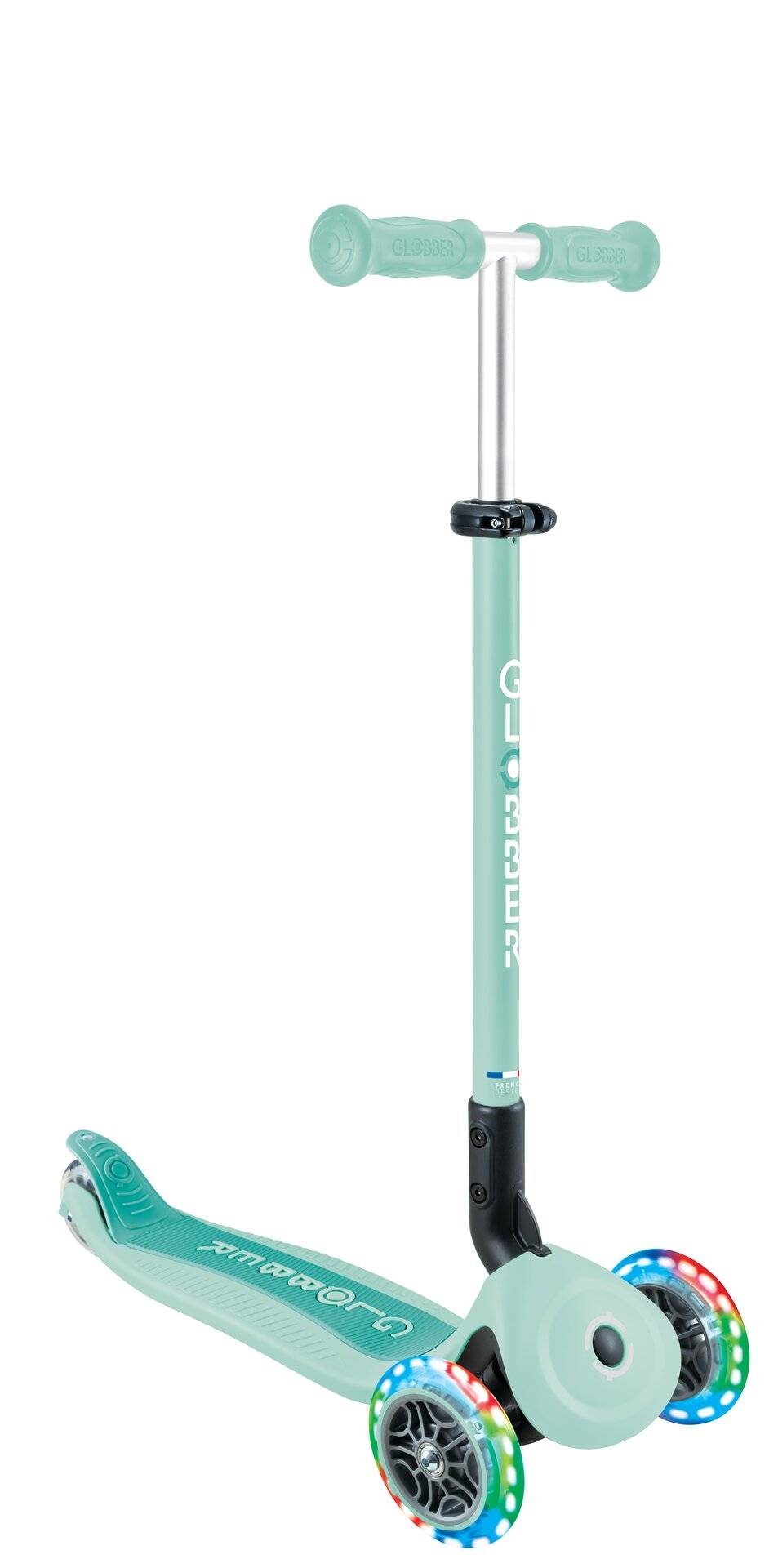 GLOBBER GO-UP ACTIVE LIGHTS mint-dunkelmint, mit Leuchtrollen