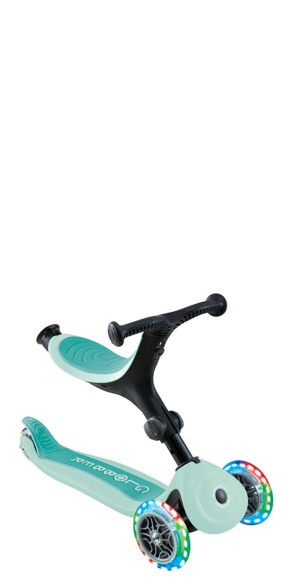 GLOBBER GO-UP ACTIVE LIGHTS mint-dunkelmint, mit Leuchtrollen