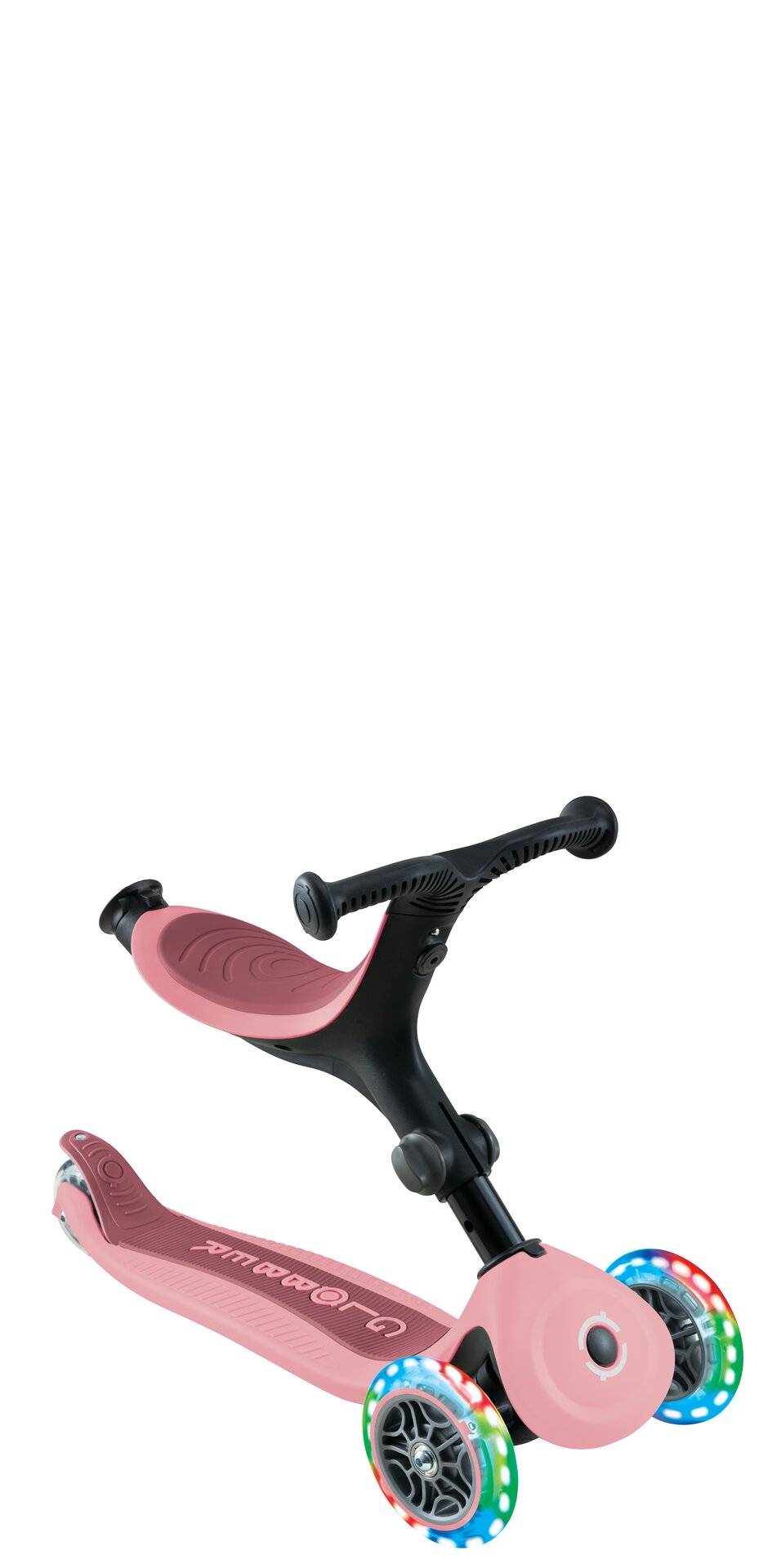 GLOBBER GO-UP ACTIVE LIGHTS pastellrosa-rosa, mit Leuchtrollen
