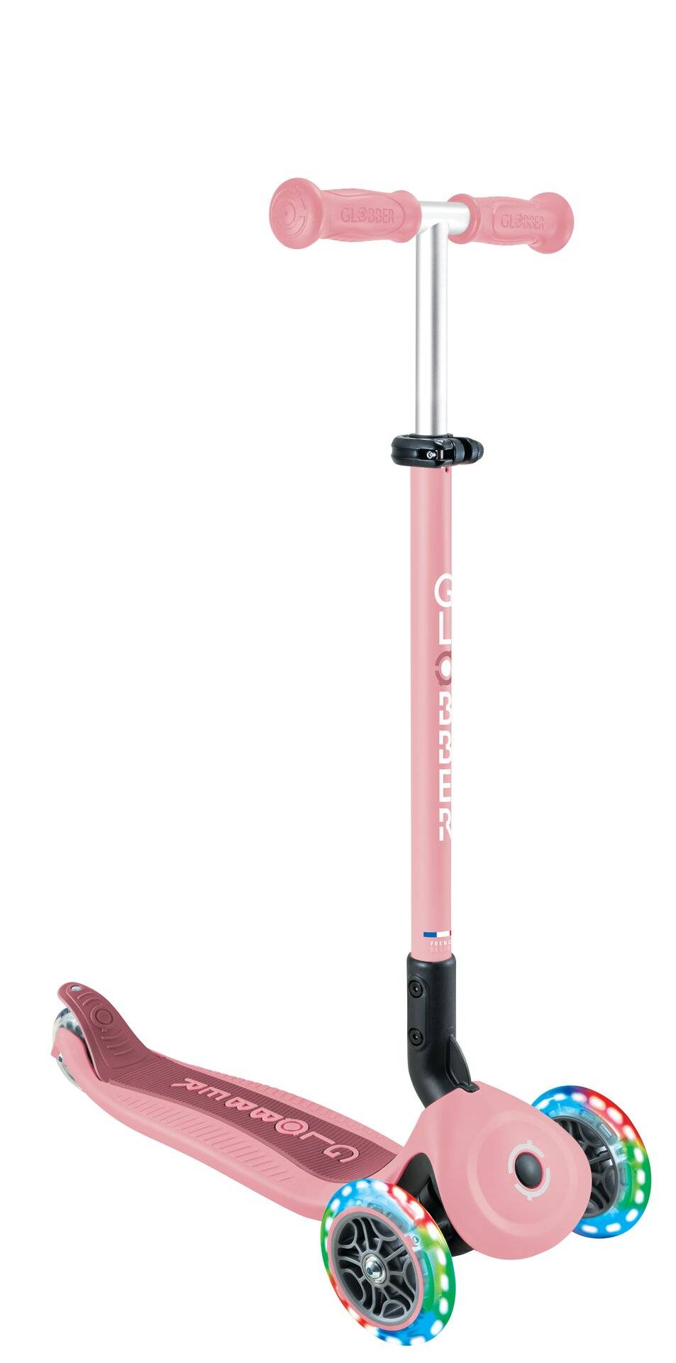 GLOBBER GO-UP ACTIVE LIGHTS pastellrosa-rosa, mit Leuchtrollen