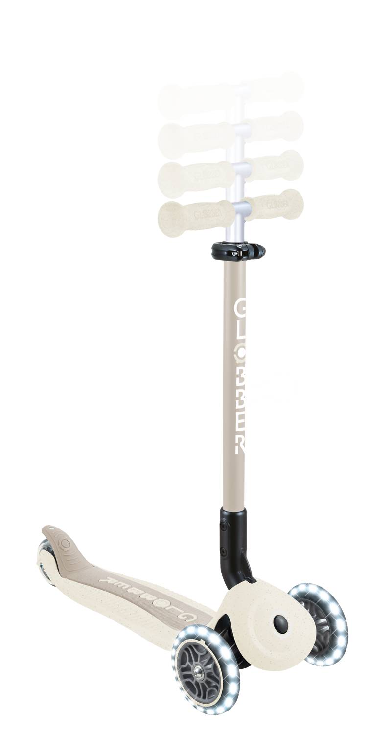 GLOBBER GO-UP ACTIVE LIGHTS ECO kokos weiß, mit Leuchtrollen