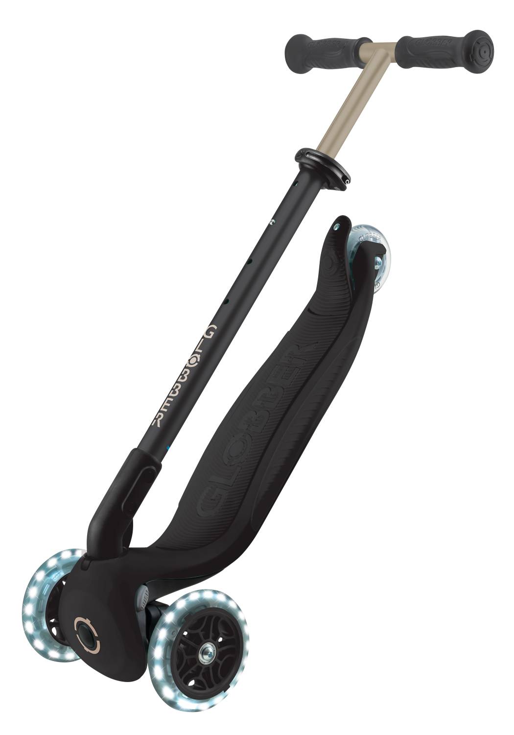 GLOBBER GO-UP DELUXE LIGHTS schwarz, mit Leuchtrollen