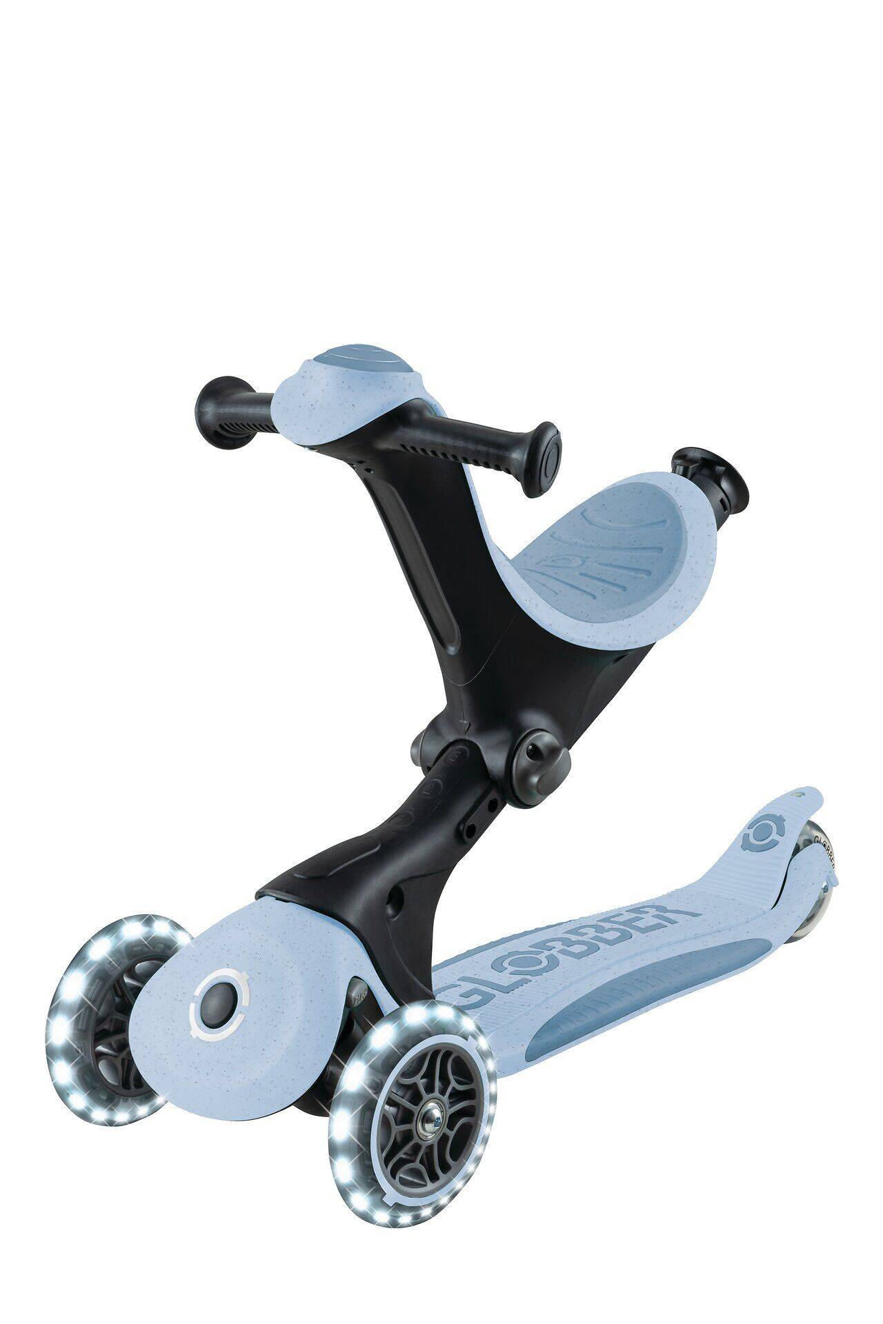 GLOBBER GO-UP DELUXE LIGHTS ECO 360 blaubeere, mit Leuchtrollen