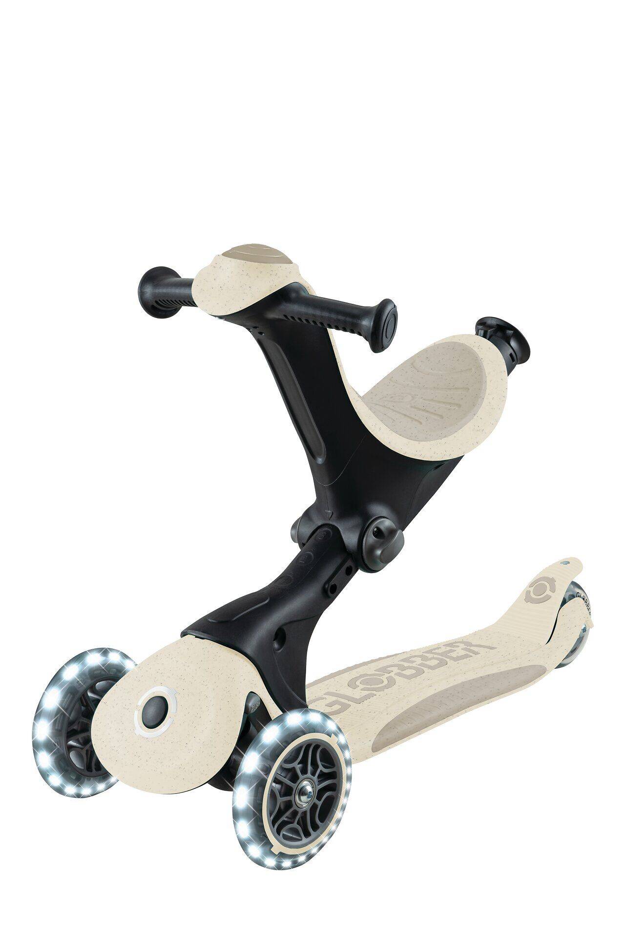 GLOBBER GO-UP DELUXE LIGHTS ECO 360 kokos weiß, mit Leuchtrollen