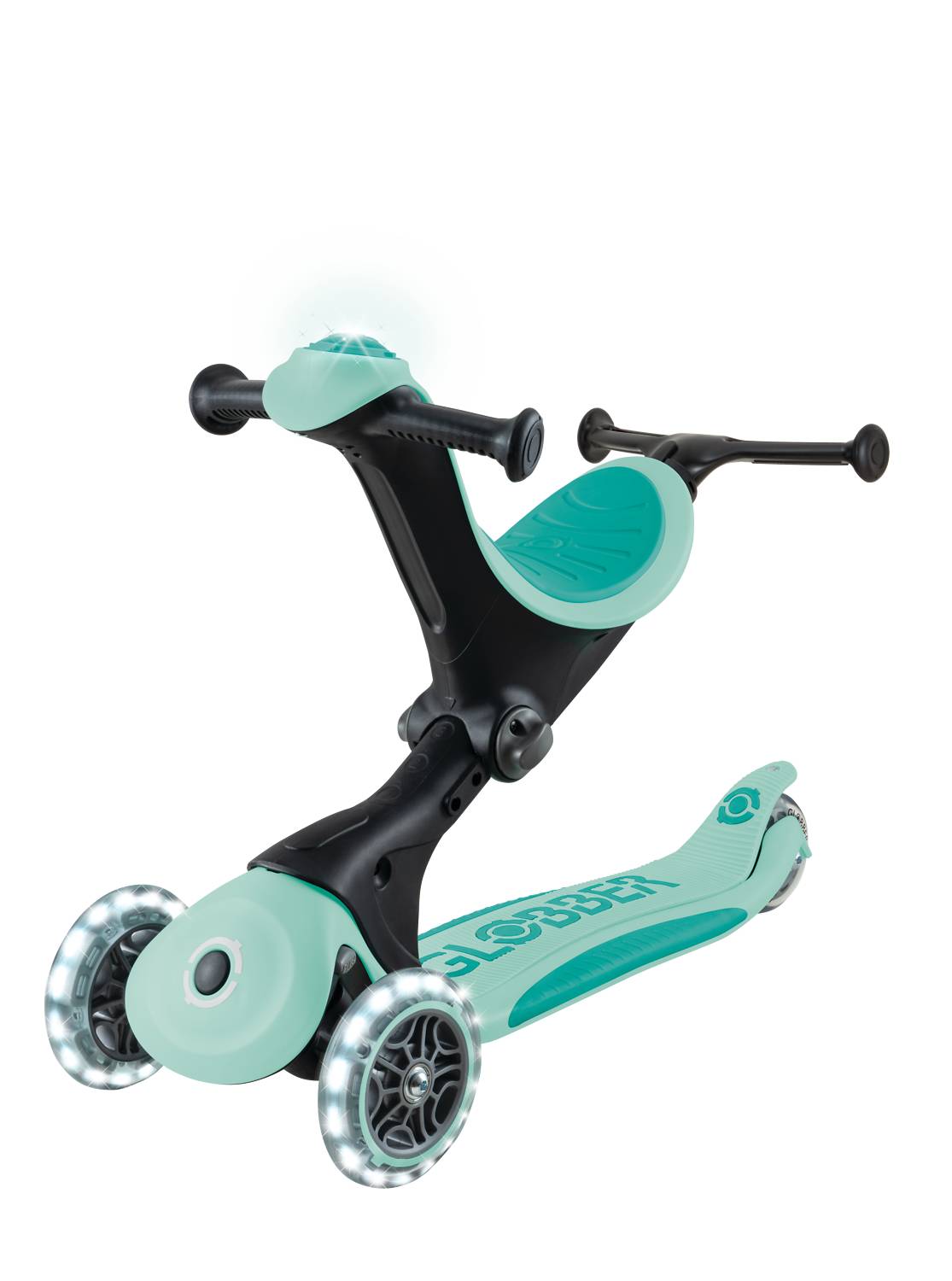 GLOBBER GO-UP DELUXE LIGHTS 360 mint, mit Leuchtrollen