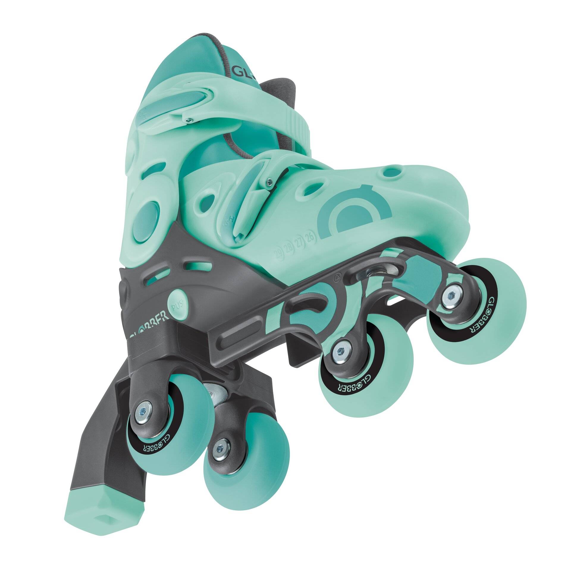 GLOBBER LEARNING SKATES 2in1 mint, Gr. 26-29