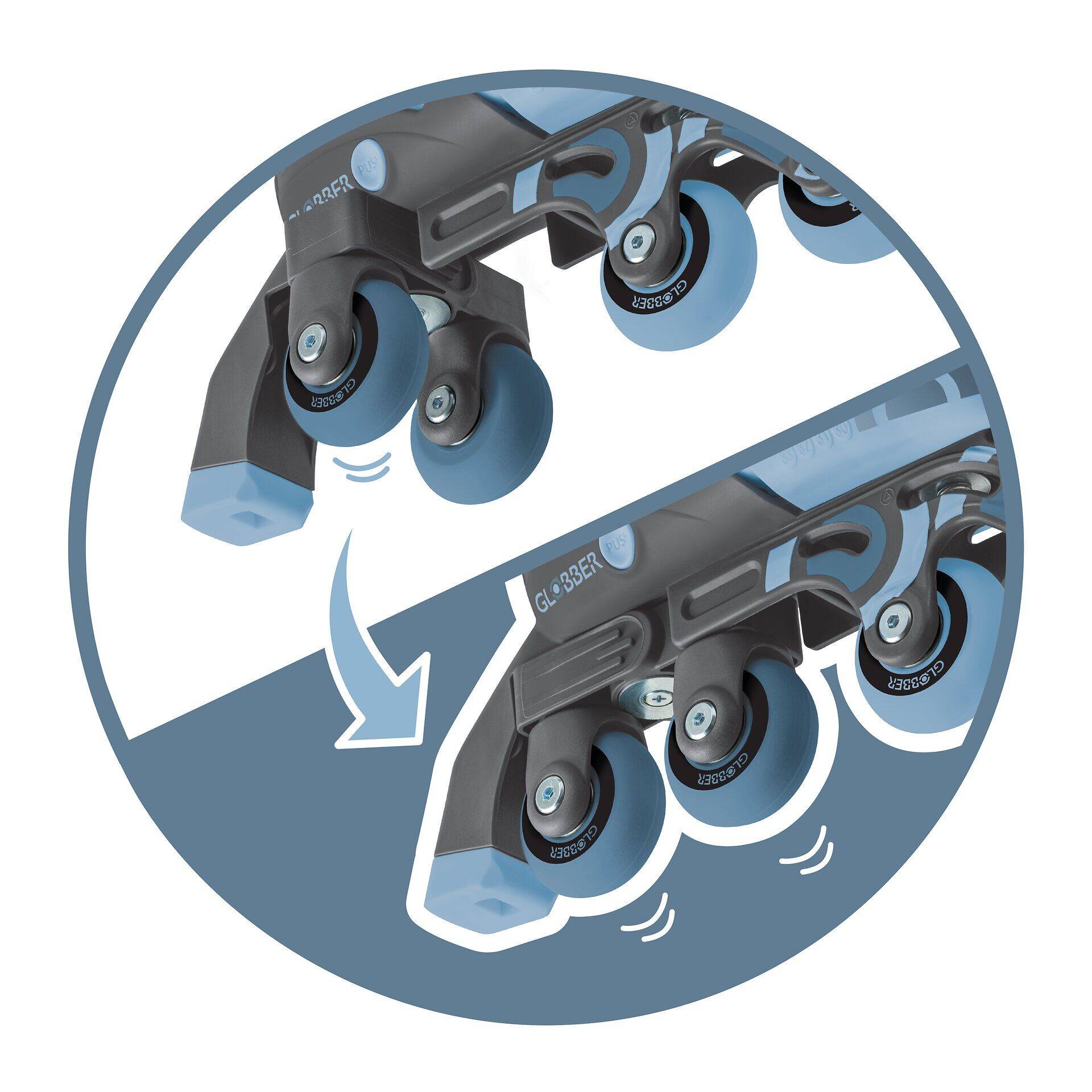 GLOBBER LEARNING SKATES 2in1 blau, Gr. 30-33