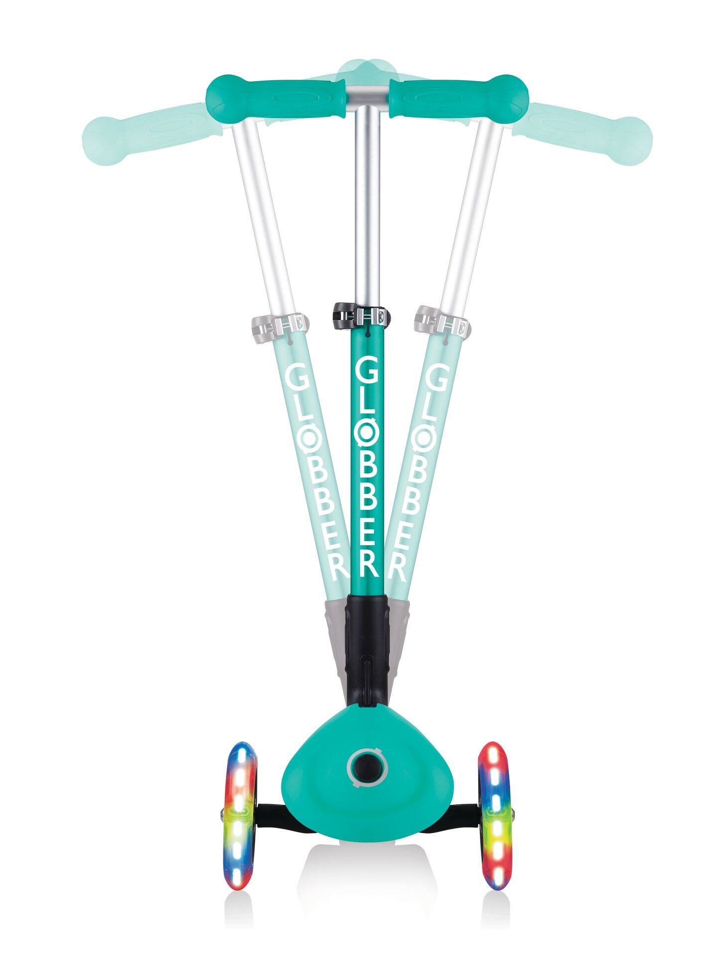 GLOBBER JUNIOR FOLDABLE LIGHTS türkis, mit Leuchtrollen