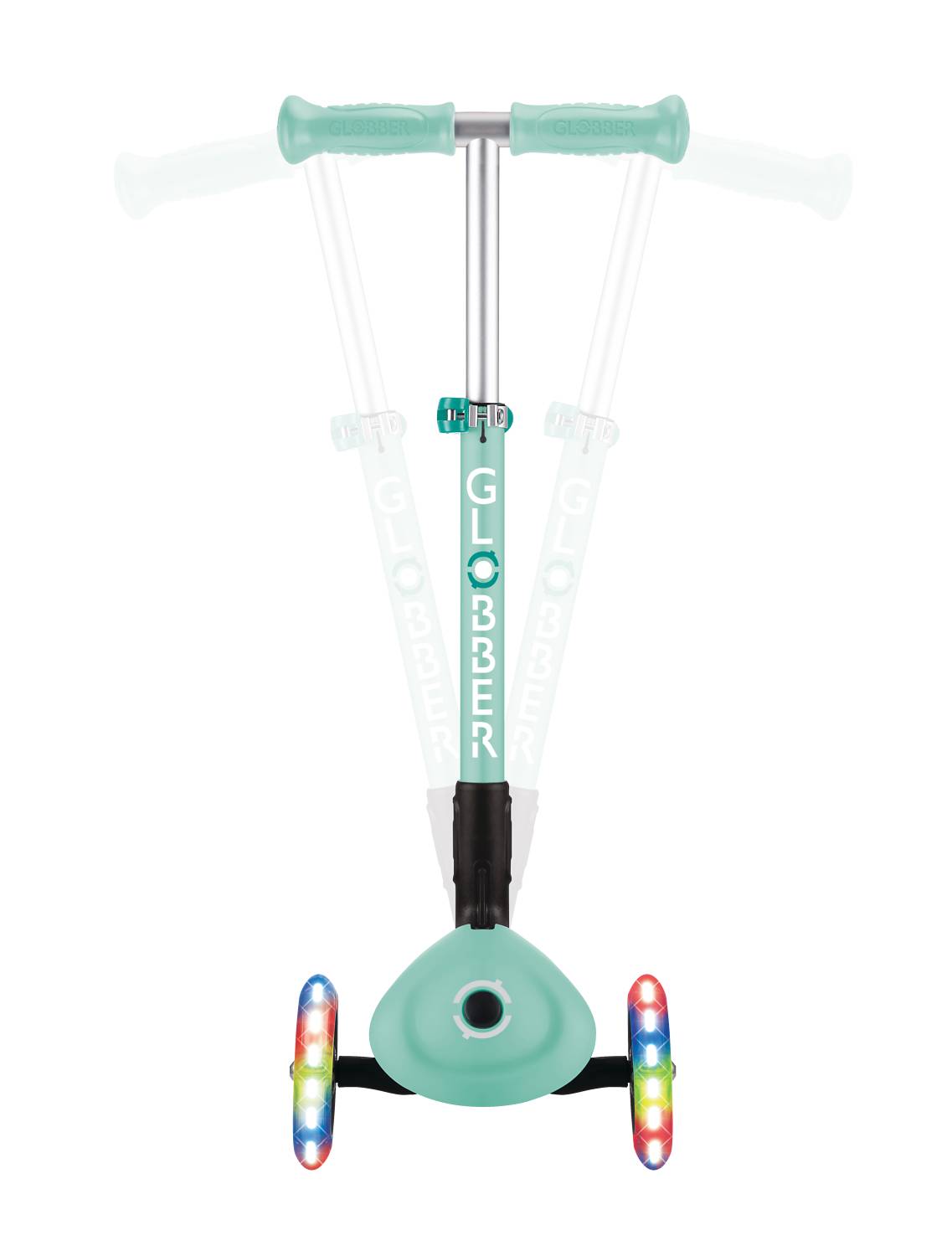 GLOBBER JUNIOR FOLDABLE LIGHTS mint, mit Leuchtrollen