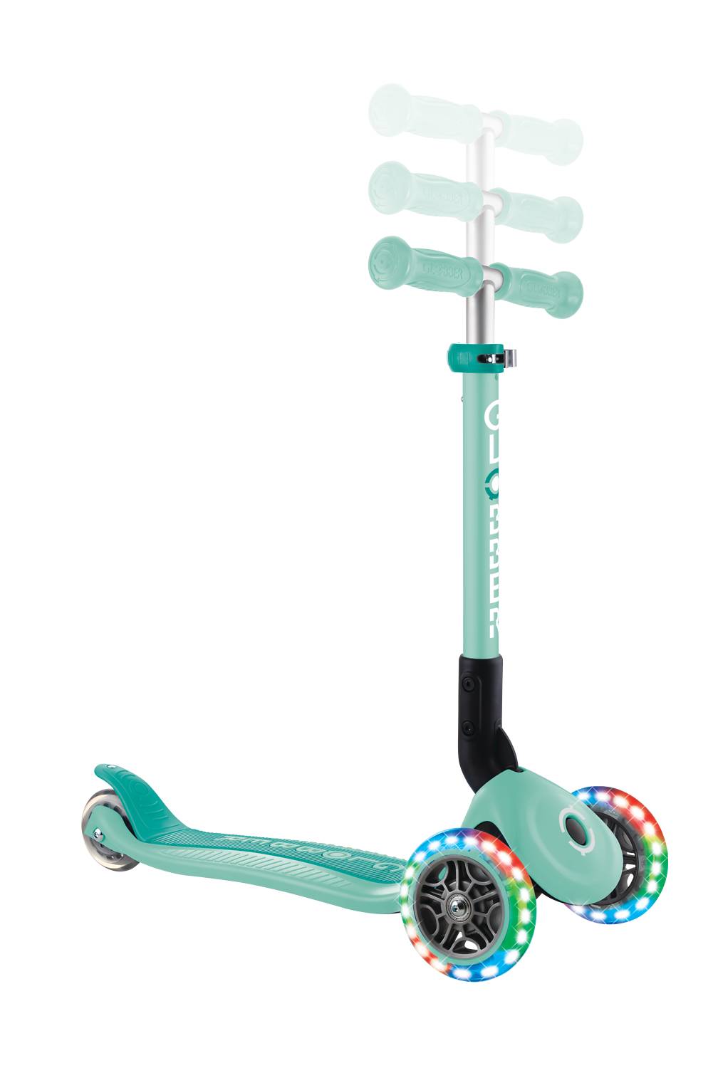 GLOBBER JUNIOR FOLDABLE LIGHTS mint, mit Leuchtrollen