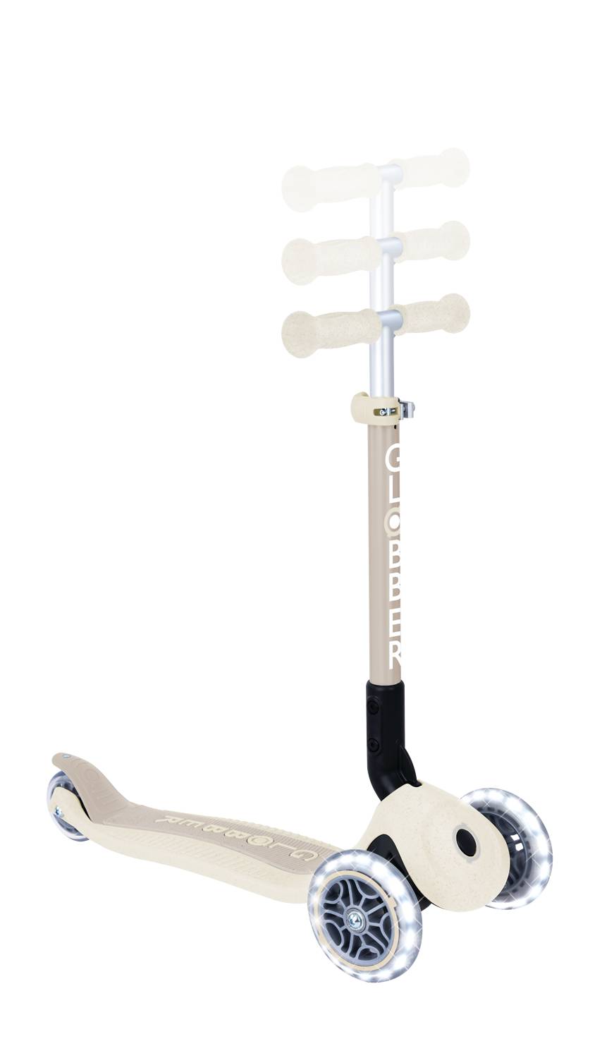 GLOBBER JUNIOR FOLDABLE LIGHTS ECO kokos weiß, mit Leuchtrollen