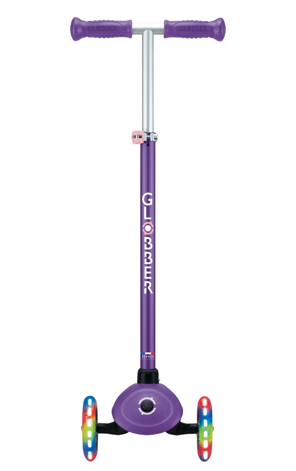 GLOBBER PRIMO PLUS LIGHTS lila, mit Leuchtrollen