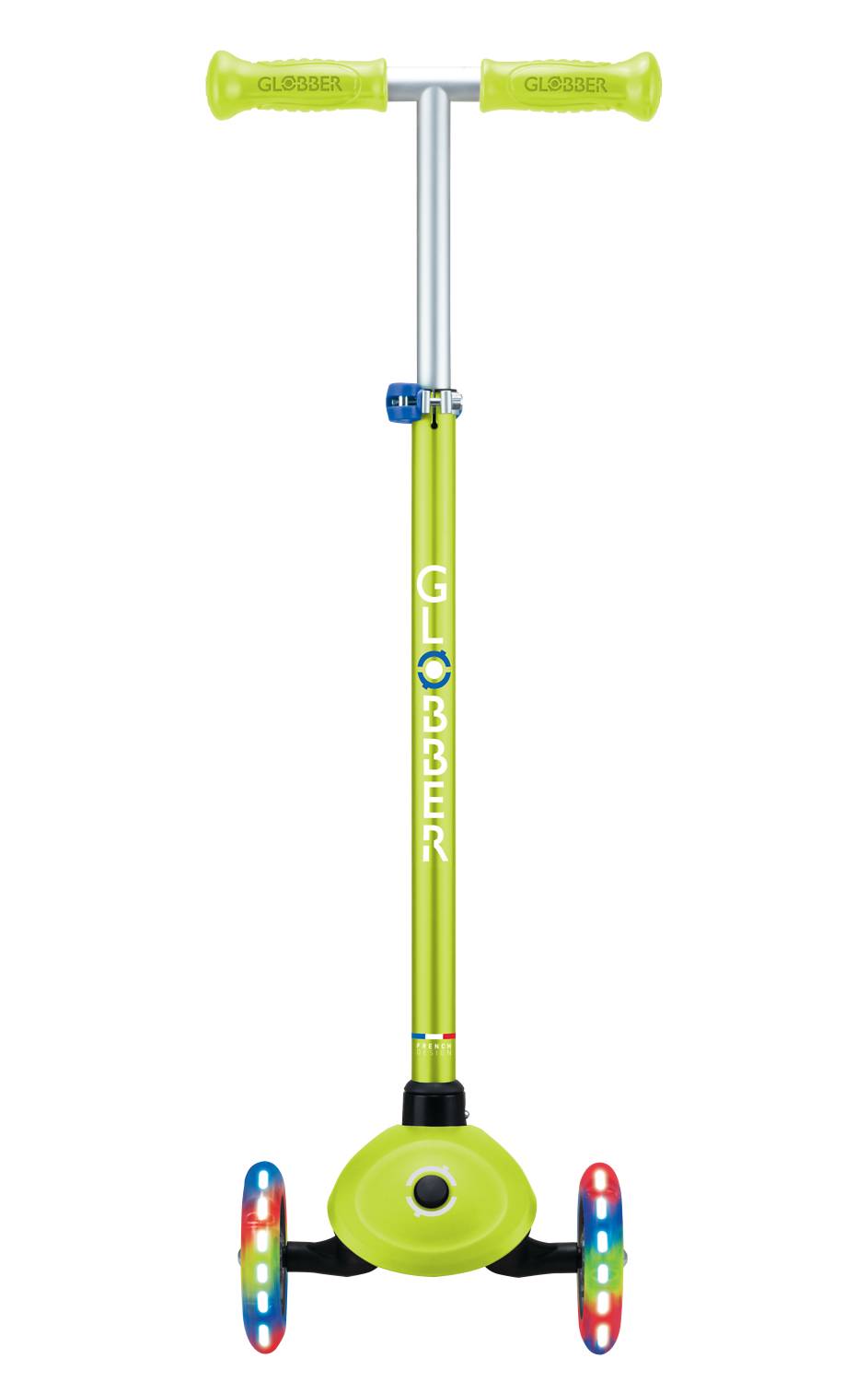 GLOBBER PRIMO PLUS LIGHTS lime grün, mit Leuchtrollen