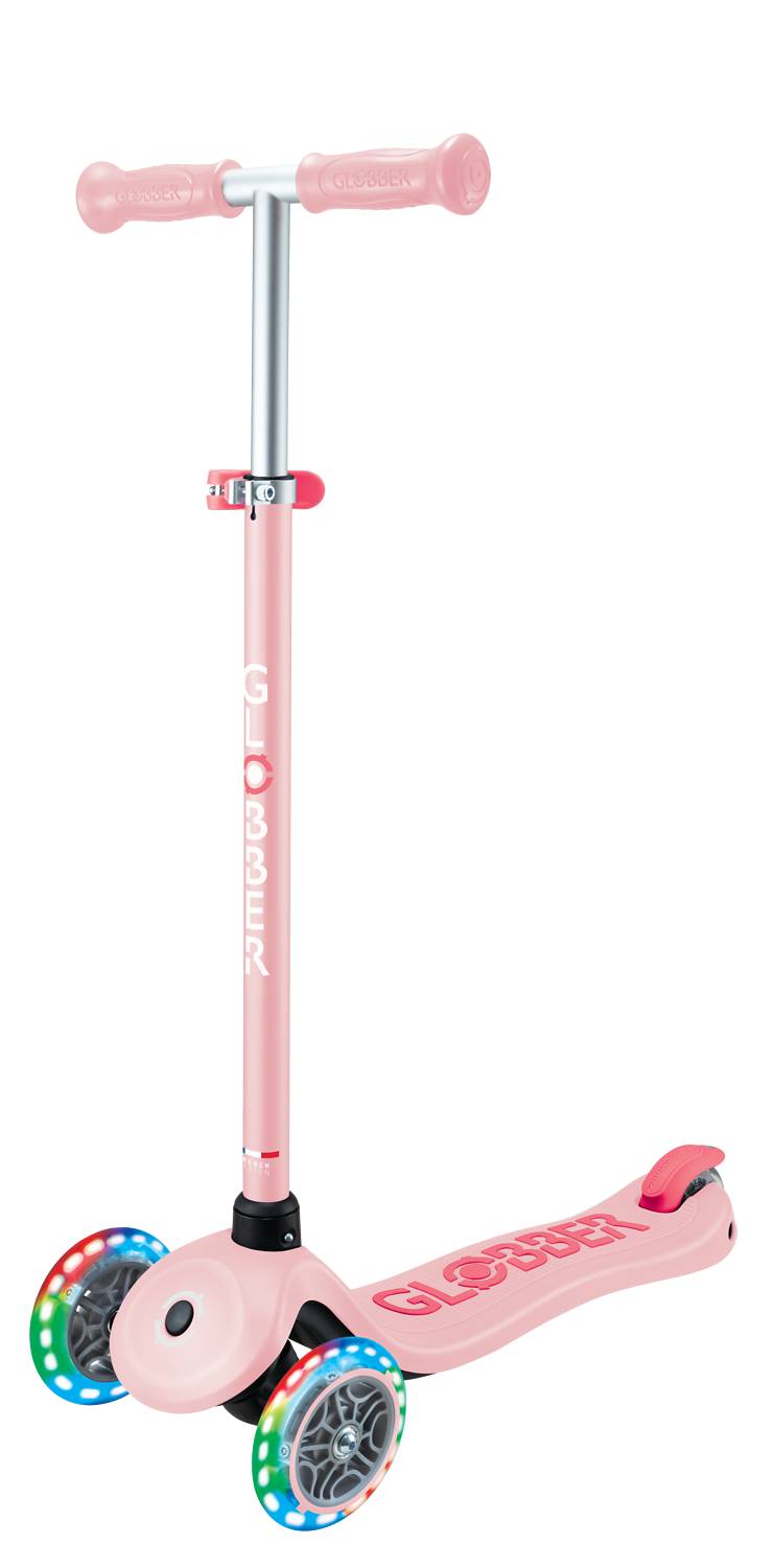 GLOBBER PRIMO PLUS LIGHTS pastellrosa, mit Leuchtrollen