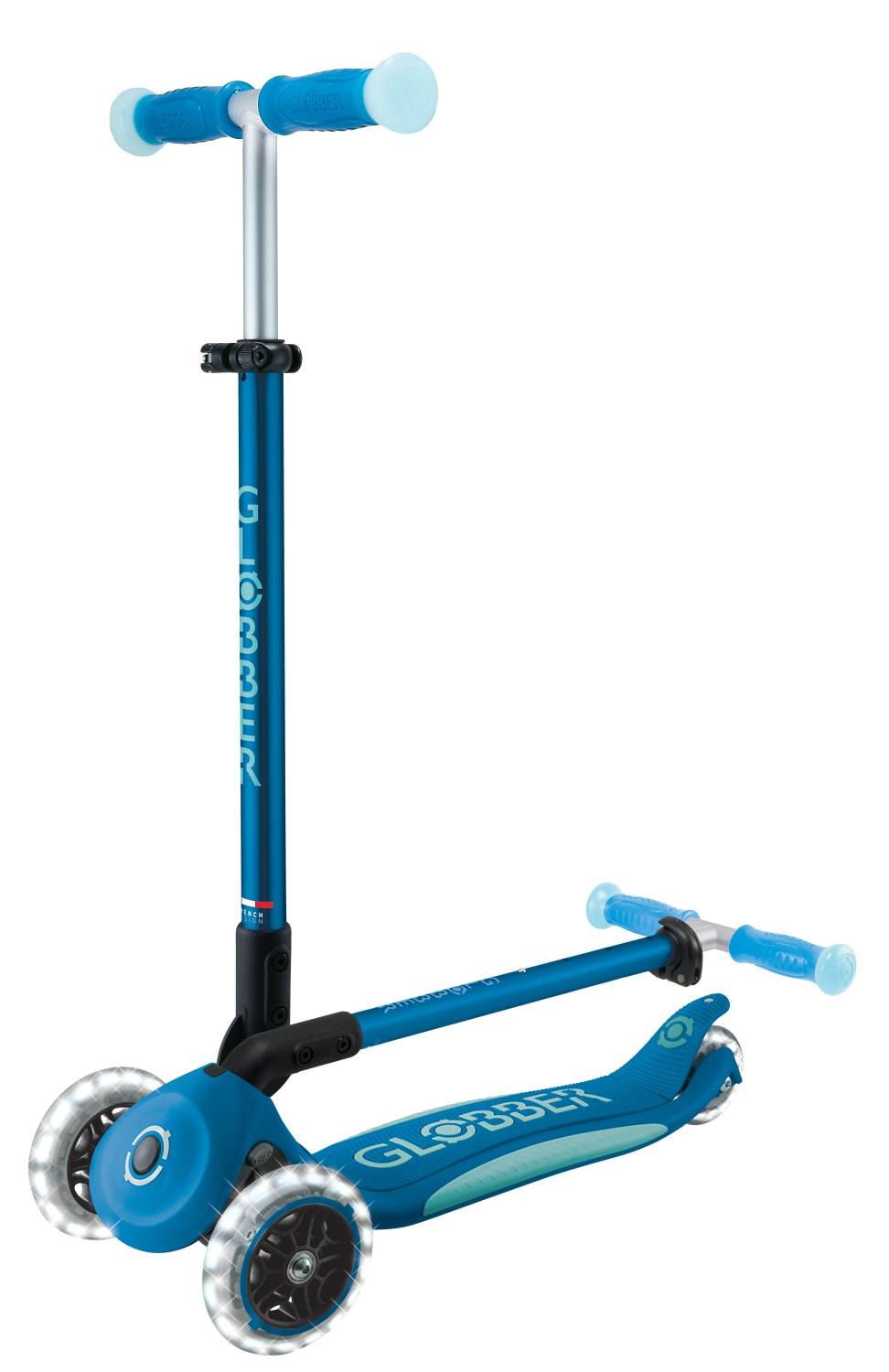 GLOBBER ELITE GLOW LIGHTS petrol, mit Leuchtrollen und Glow-Effekt