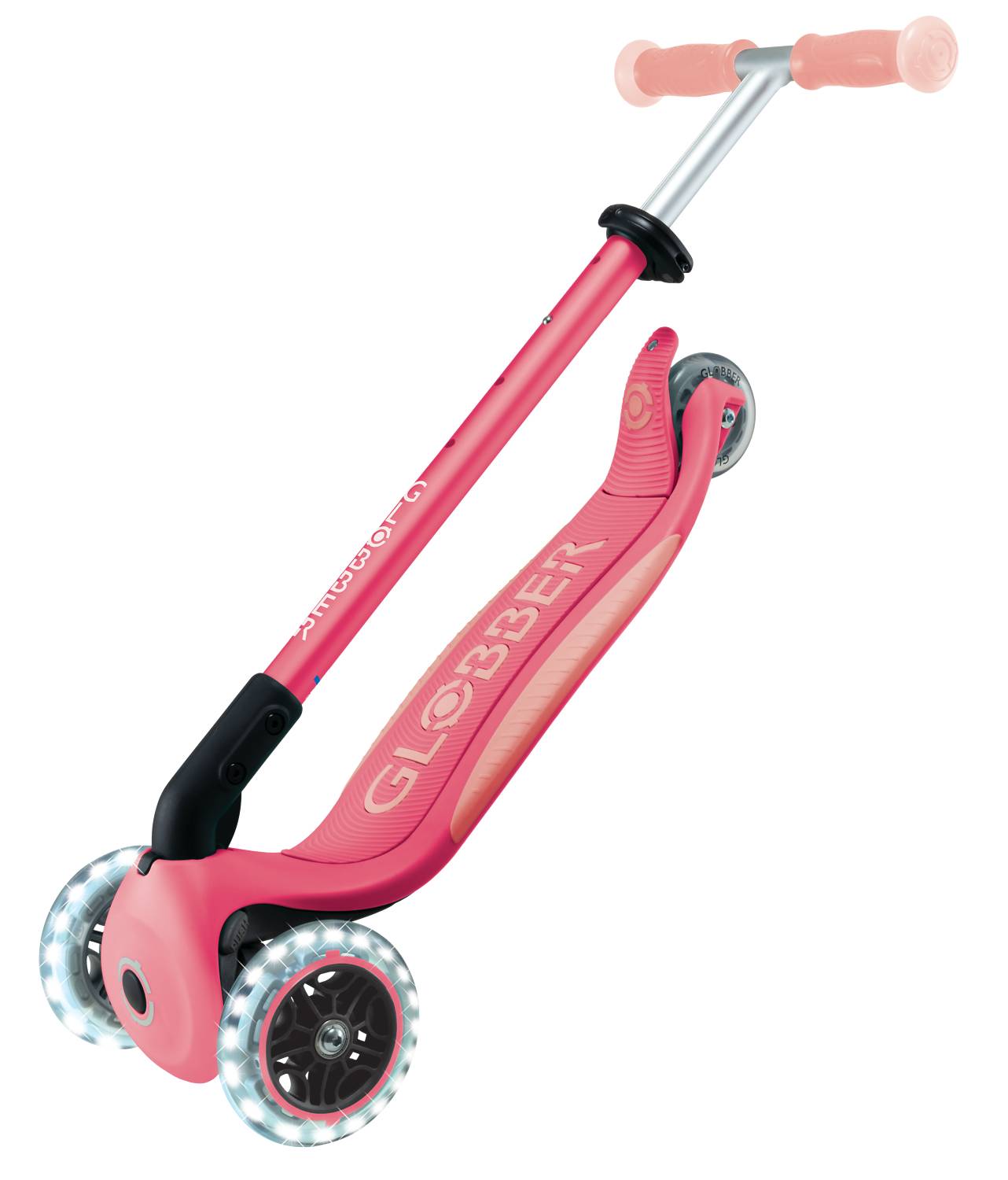 GLOBBER ELITE GLOW LIGHTS pastellrosa, mit Leuchtrollen und Glow-Effekt