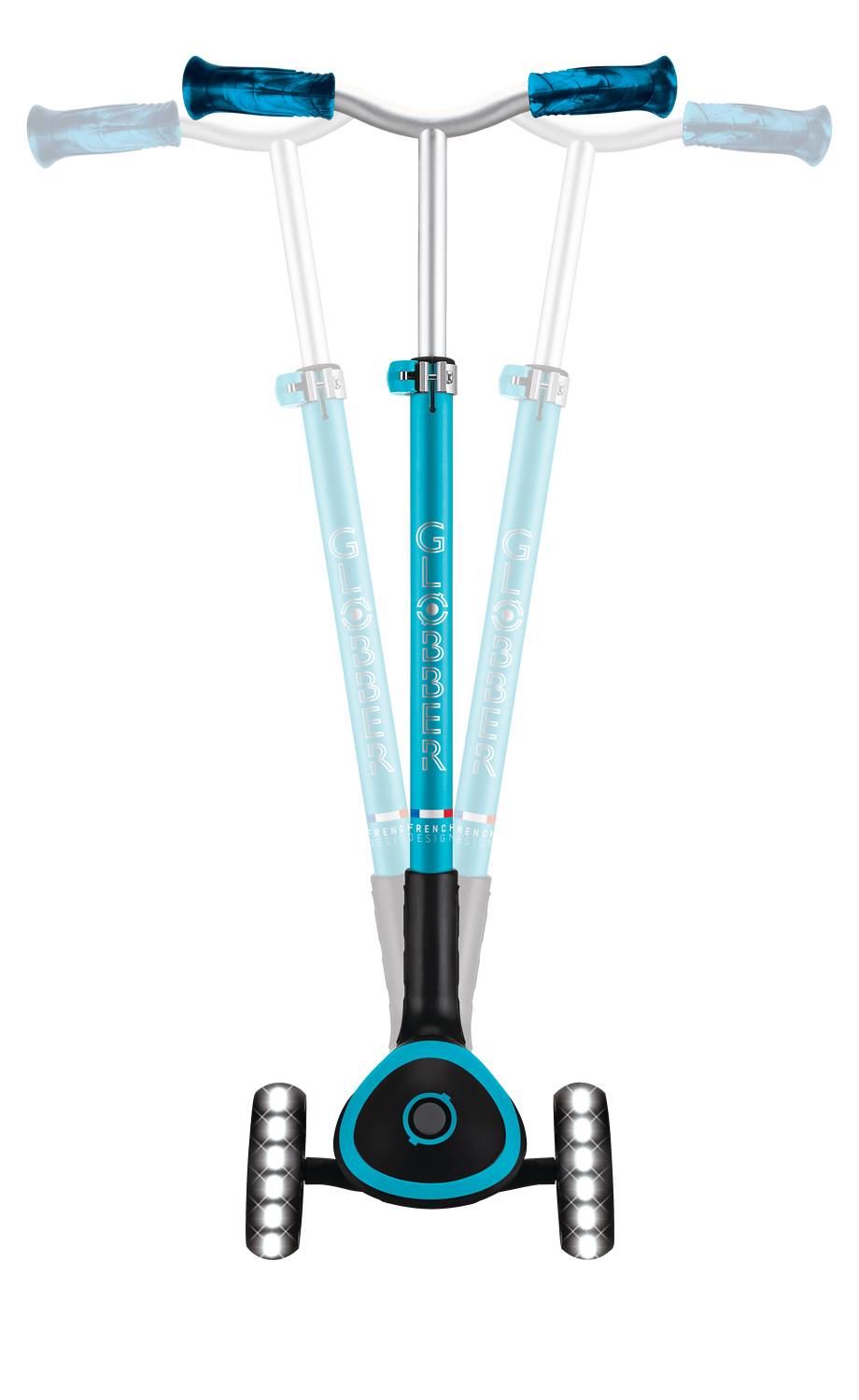 GLOBBER ACE LIGHTS blau, mit Leuchtrollen