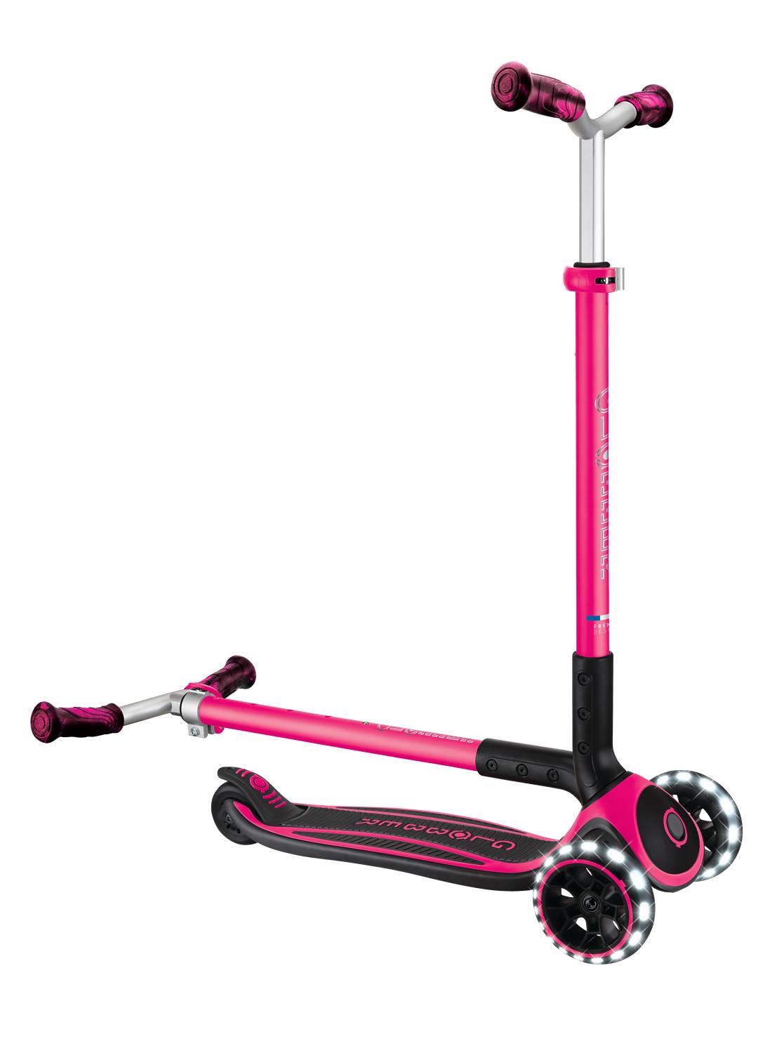 GLOBBER ACE LIGHTS fuchsia pink, mit Leuchtrollen