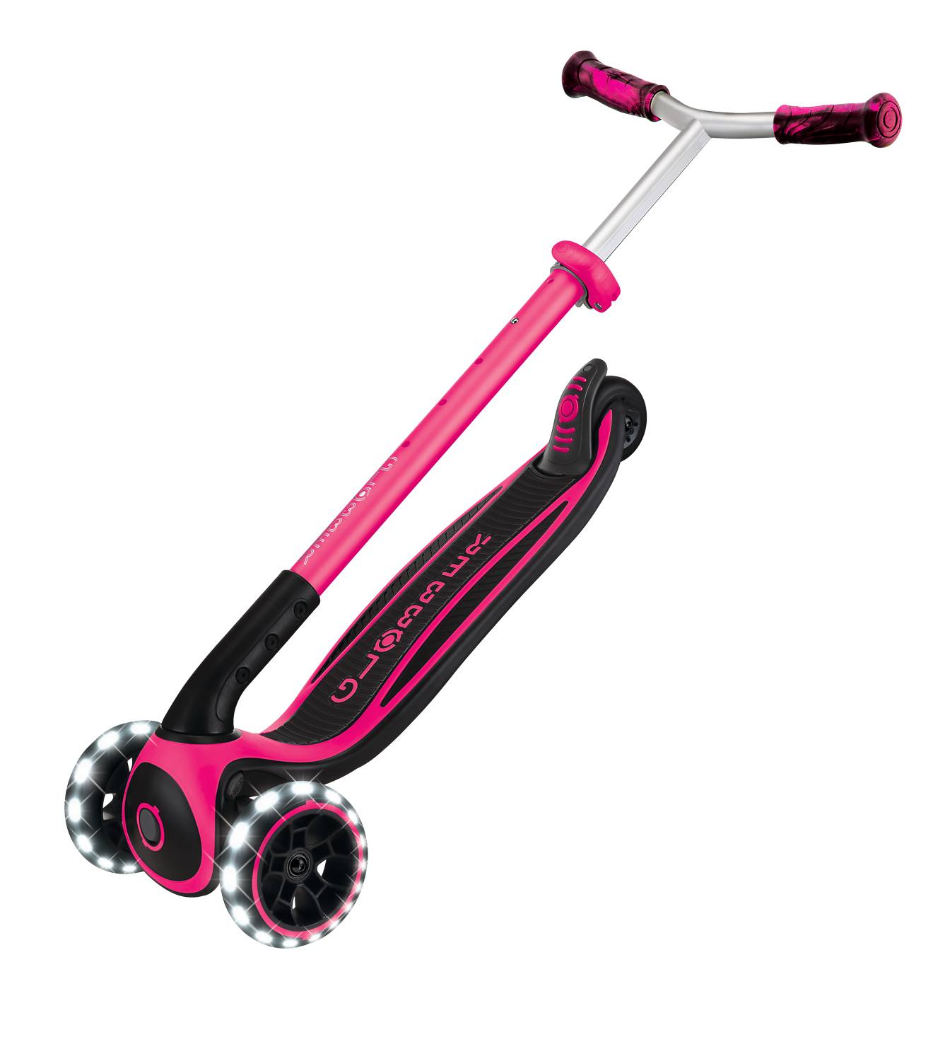 GLOBBER ACE LIGHTS fuchsia pink, mit Leuchtrollen