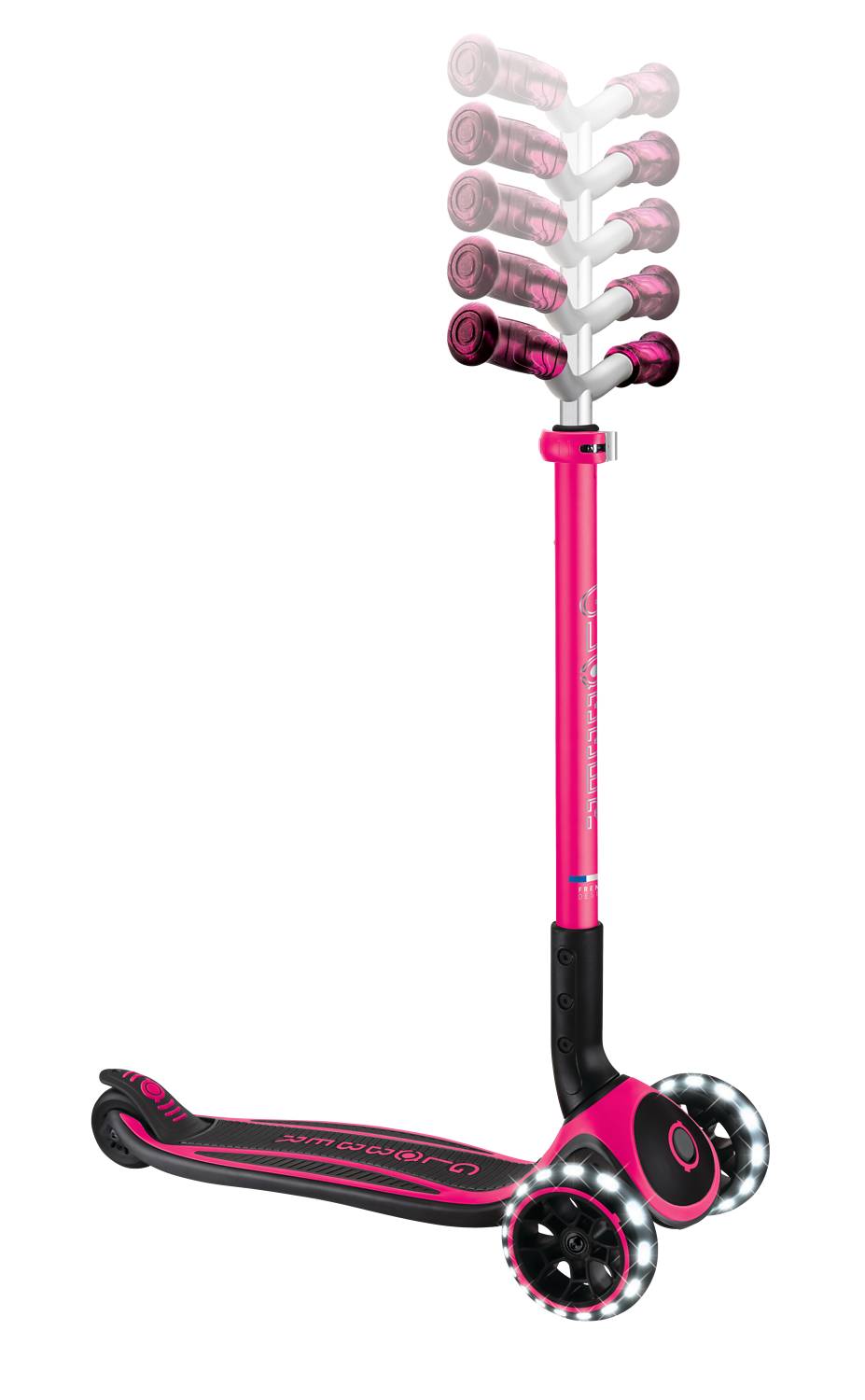 GLOBBER ACE LIGHTS fuchsia pink, mit Leuchtrollen