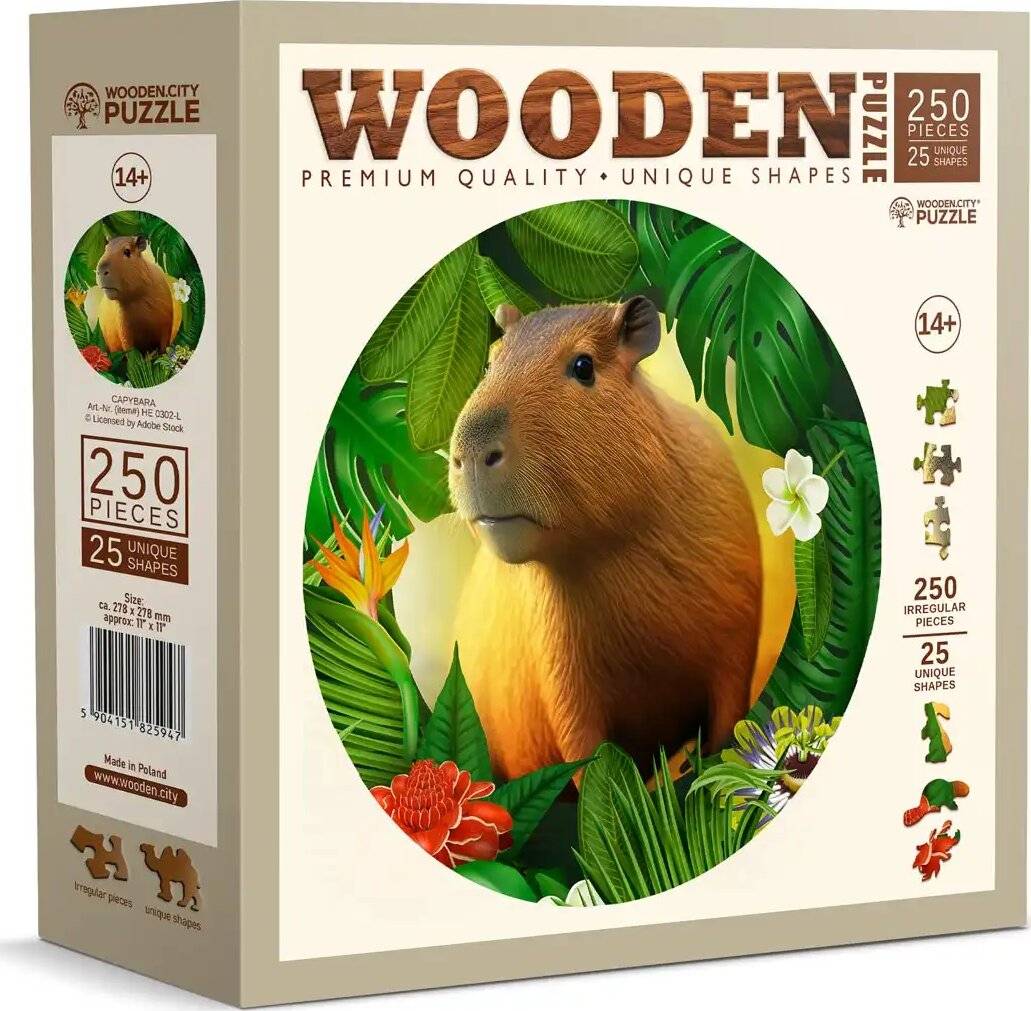 WOODEN CITY Holzpuzzle Kapybara 250 Teile