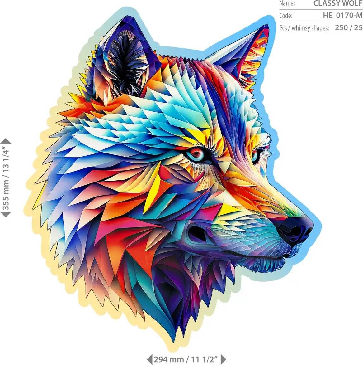 WOODEN CITY Holzpuzzle Edler Wolf 250 Teile