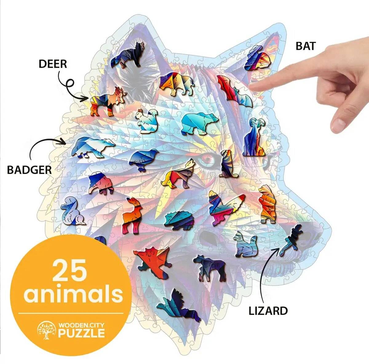 WOODEN CITY Holzpuzzle Edler Wolf 250 Teile