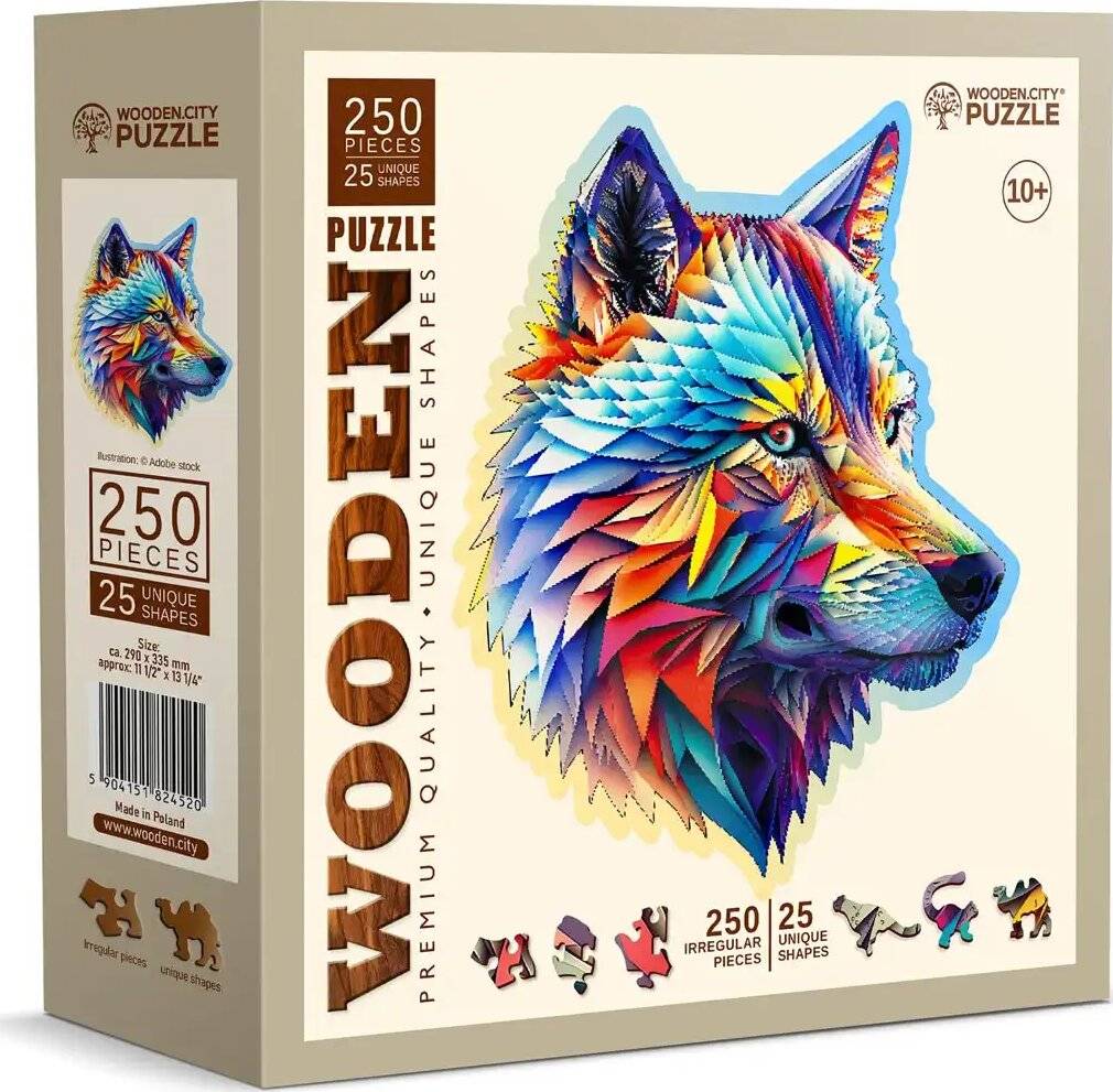 WOODEN CITY Holzpuzzle Edler Wolf 250 Teile