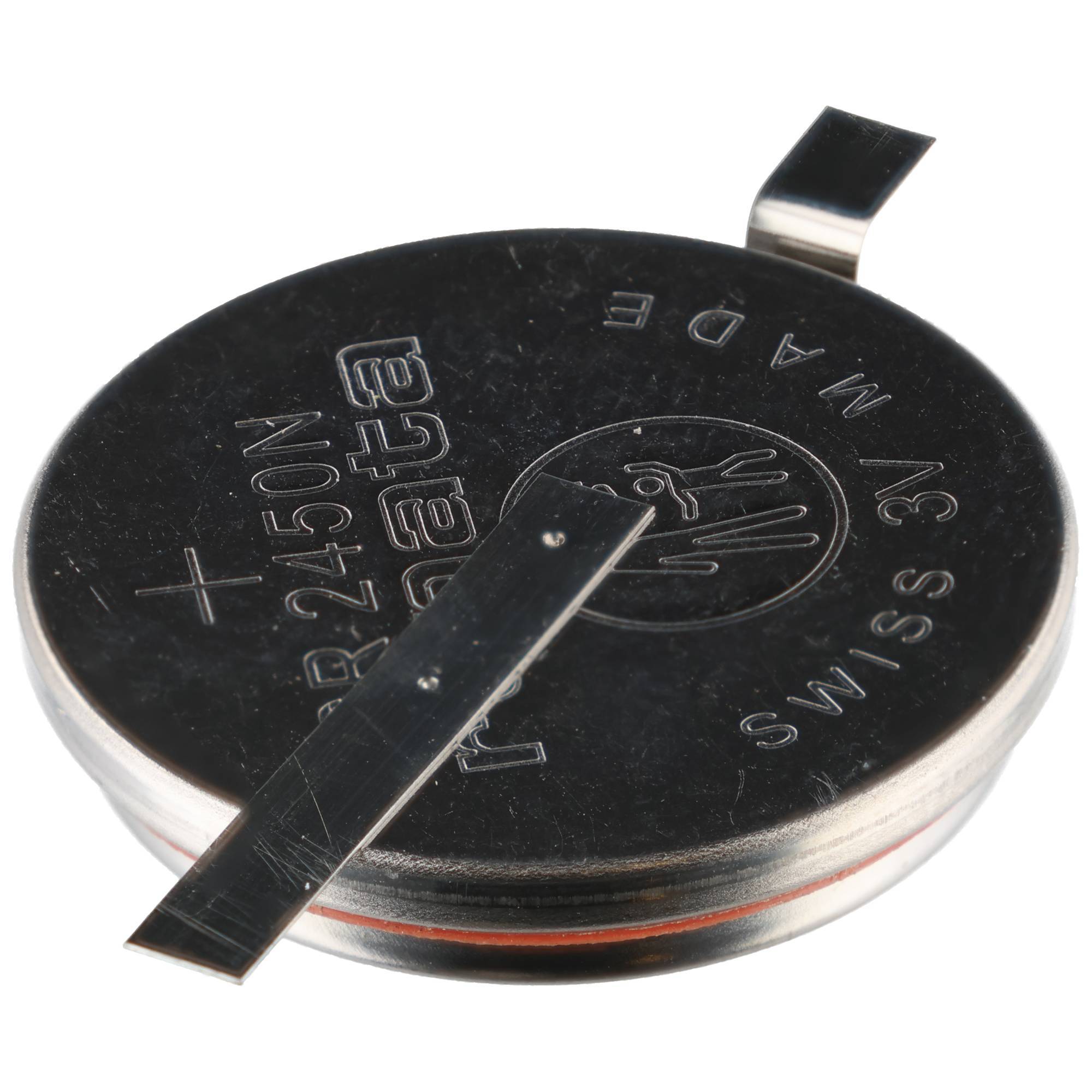 Lithium Batterie CR2450SM mit Lötfahnen in Z-Form