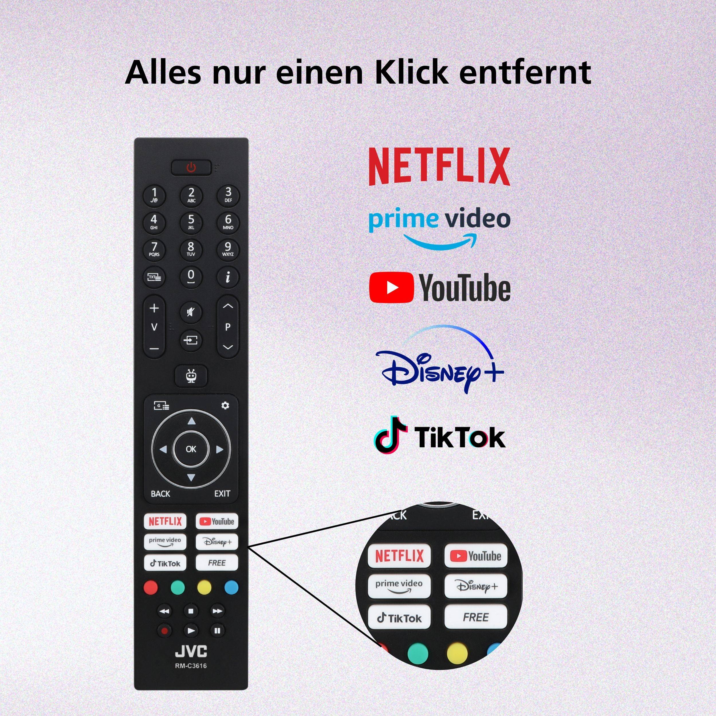 JVC LT-40VQF5655 40 Zoll QLED Smart TV HDR Fernseher mit Full HD Auflösung und Triple-Tuner (2026)