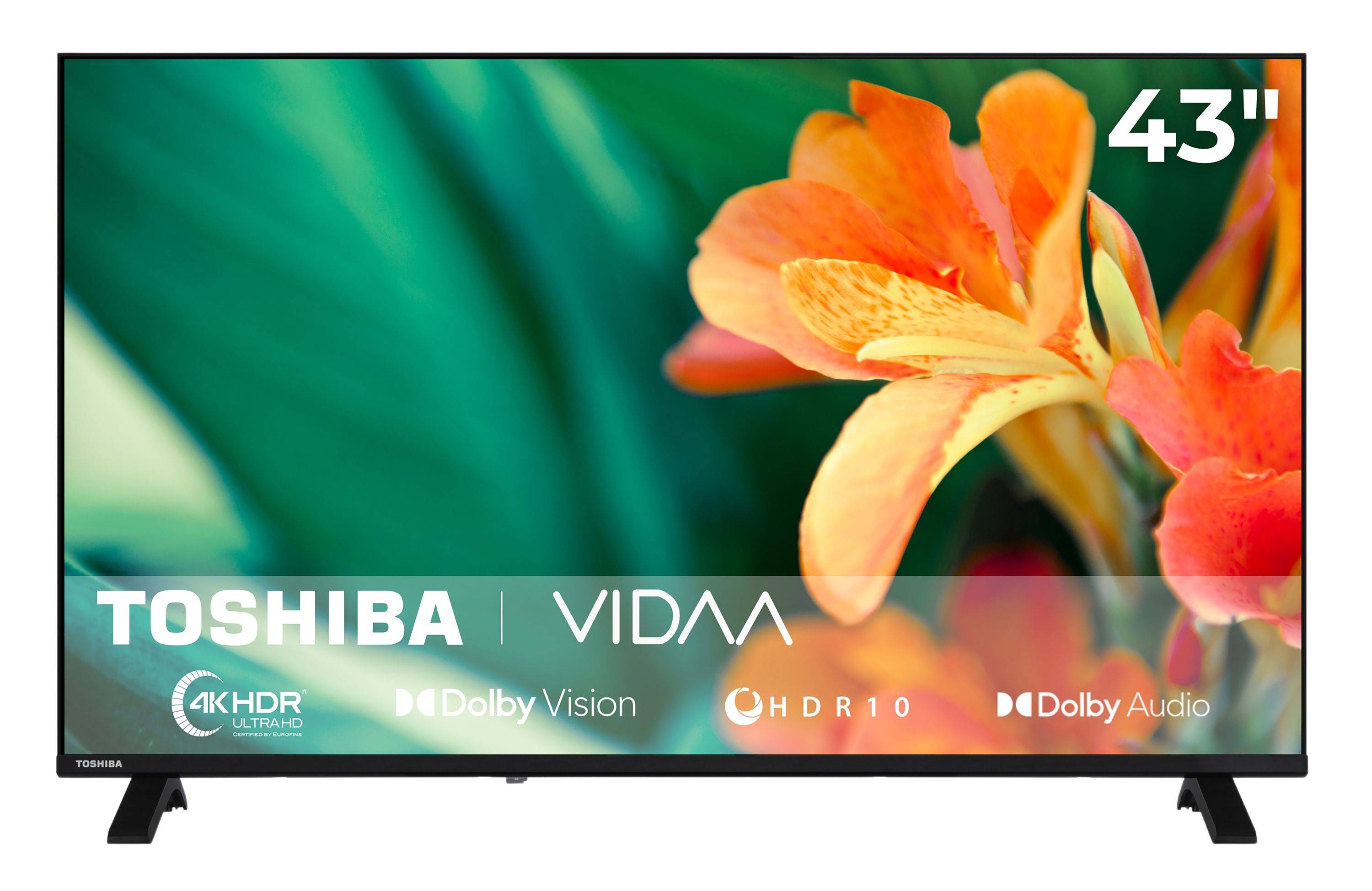 Toshiba 43UV1563DDW 43 Zoll Smart TV VIDAA 4K UHD Fernseher Dolby Vision HDR, Triple-Tuner (2026)