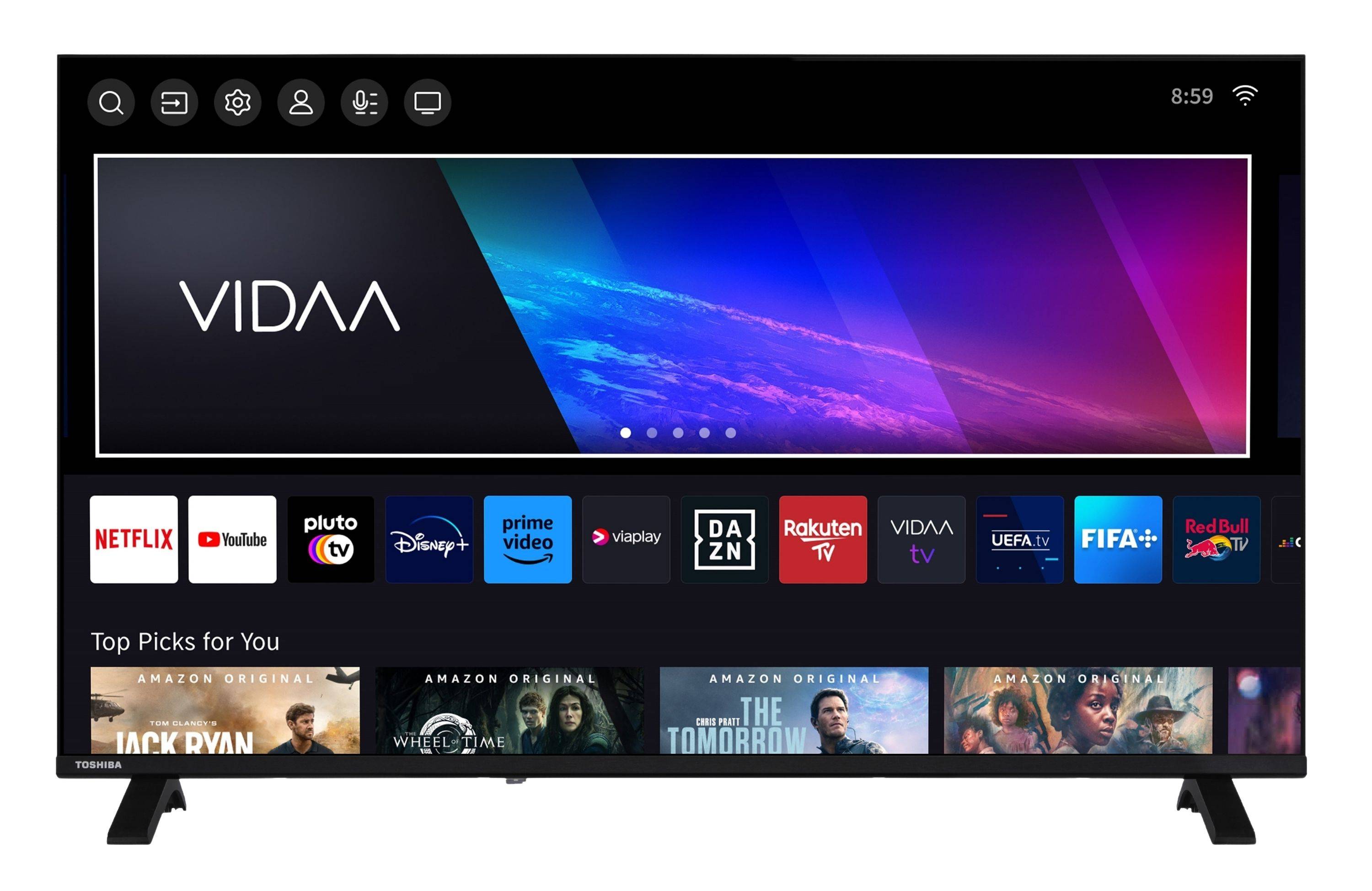 Toshiba 43UV1563DDW 43 Zoll Smart TV VIDAA 4K UHD Fernseher Dolby Vision HDR, Triple-Tuner (2026)