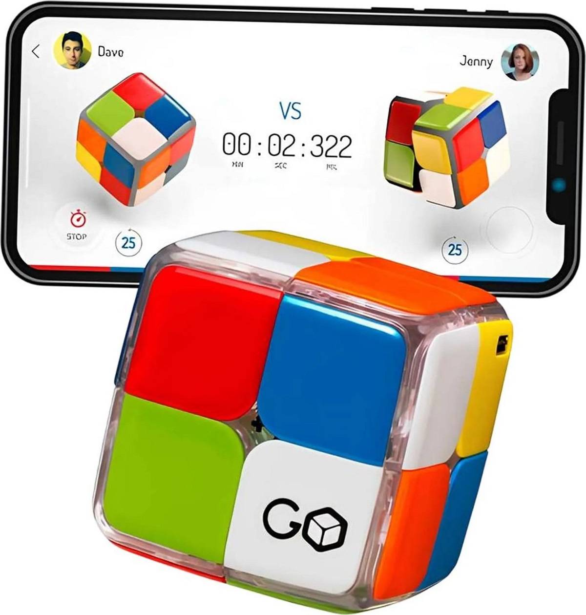 GoCube 2x2 Der erste 2x2 verbundene Würfel Kostenlos App-fähig ab 5 Jahre