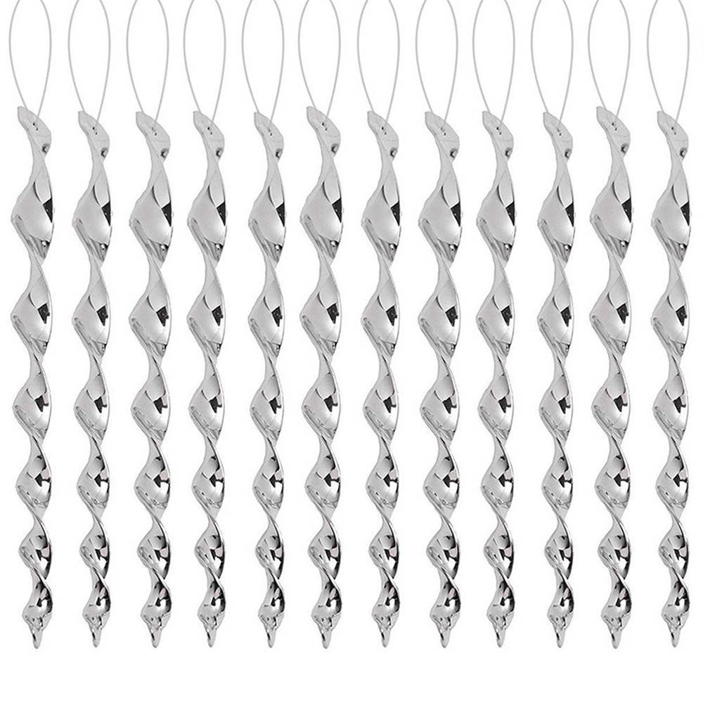 Spiralförmige reflektierende Vogelscheuche 10er-Pack Silver 30 cm