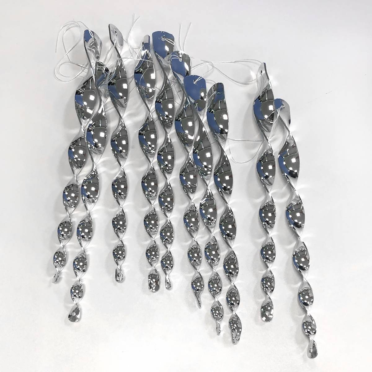 Spiralförmige reflektierende Vogelscheuche 10er-Pack Silver 30 cm