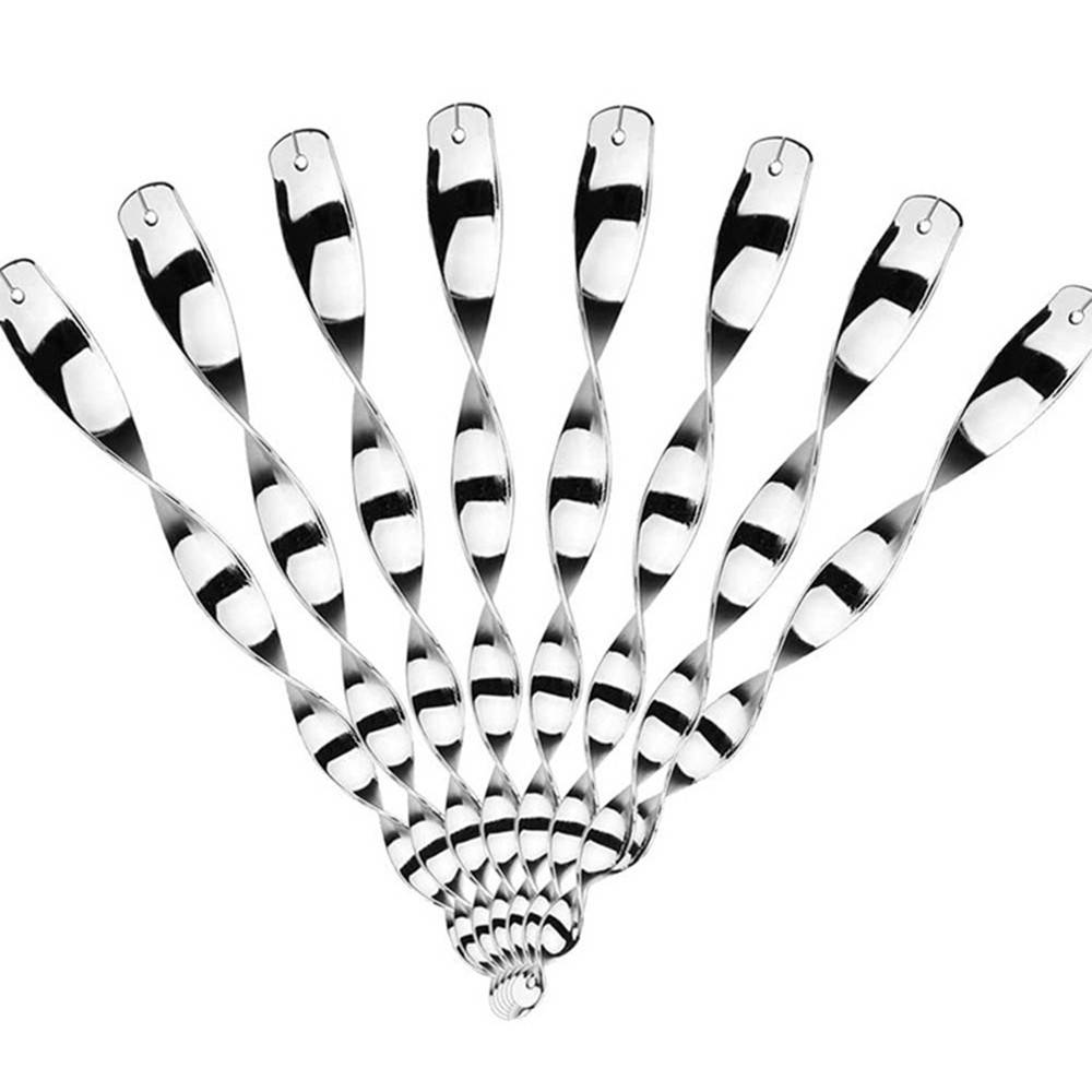 Spiralförmige reflektierende Vogelscheuche 10er-Pack Silver 30 cm