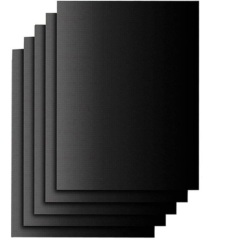 Grillnetz Antihaft-Grillmatte Schwarz 5er-Pack